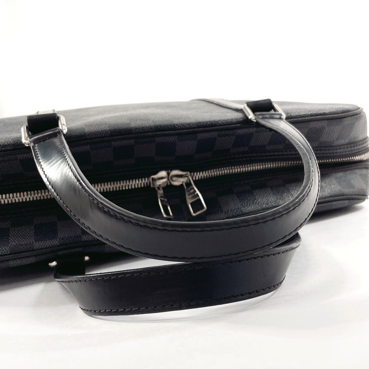 LOUIS VUITTON Business bag N48118 Damier Grafitte black Yone mens