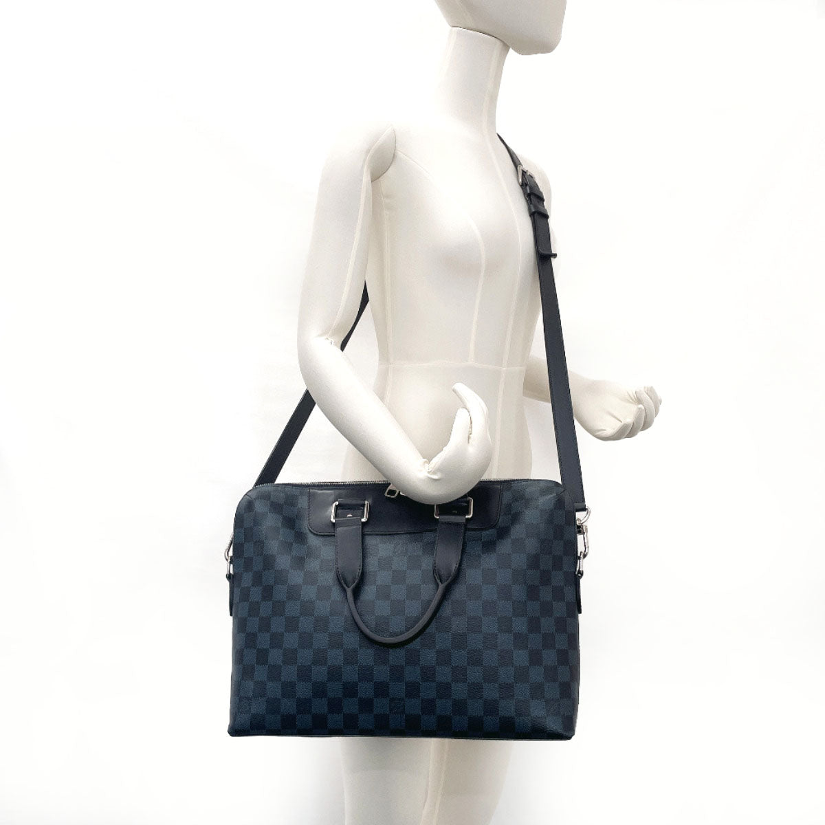 LOUIS VUITTON Business bag N42241 Damier Cobalt black 2WAY Porto Documents Jules mens