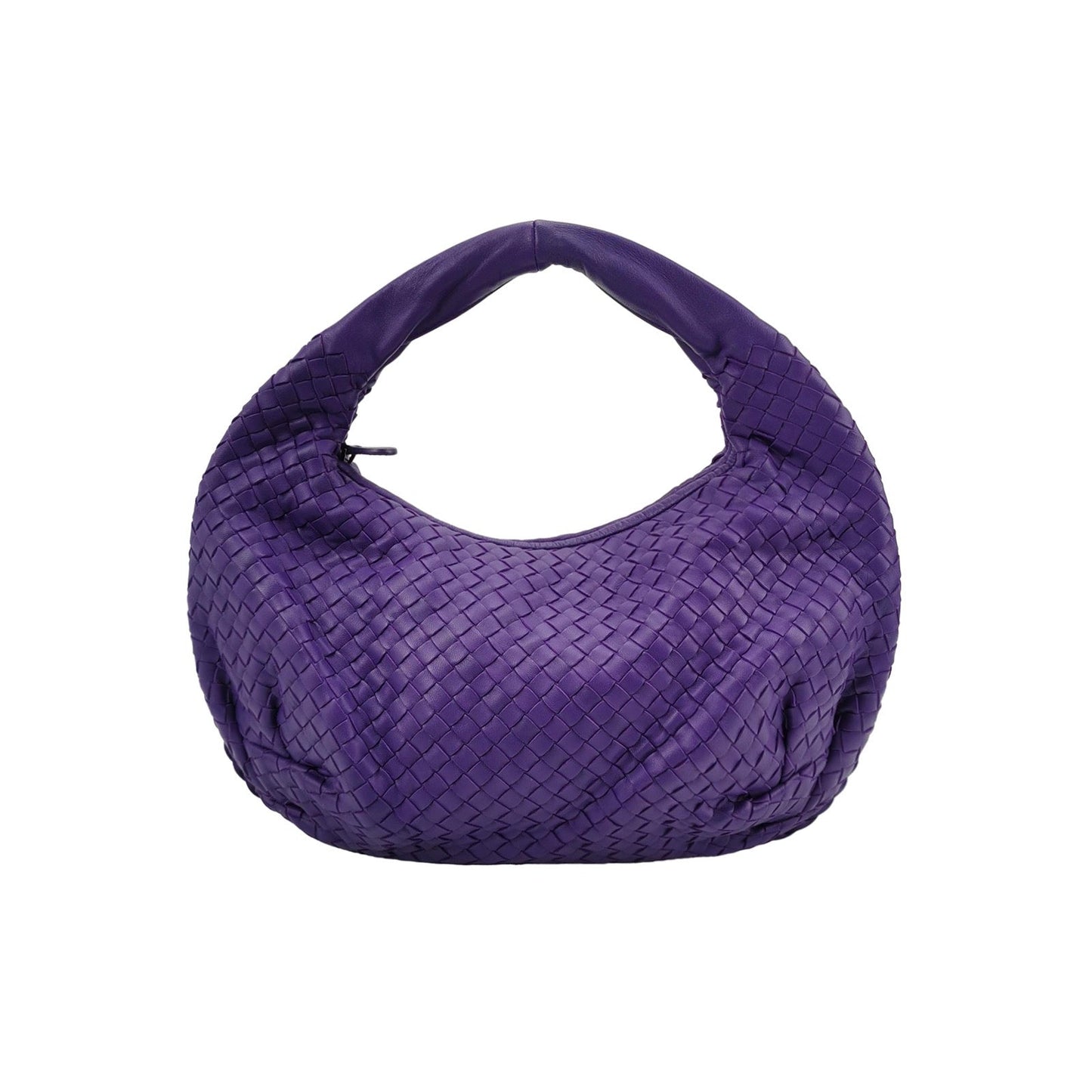 Bottega Veneta Belly Hobo Intrecciato Lambskin Leather Purple Medium 40cm