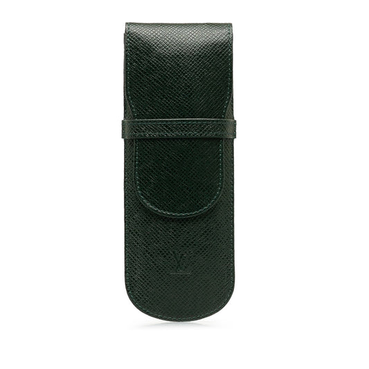Green Louis Vuitton Taiga Etui Pen Case Crossbody
