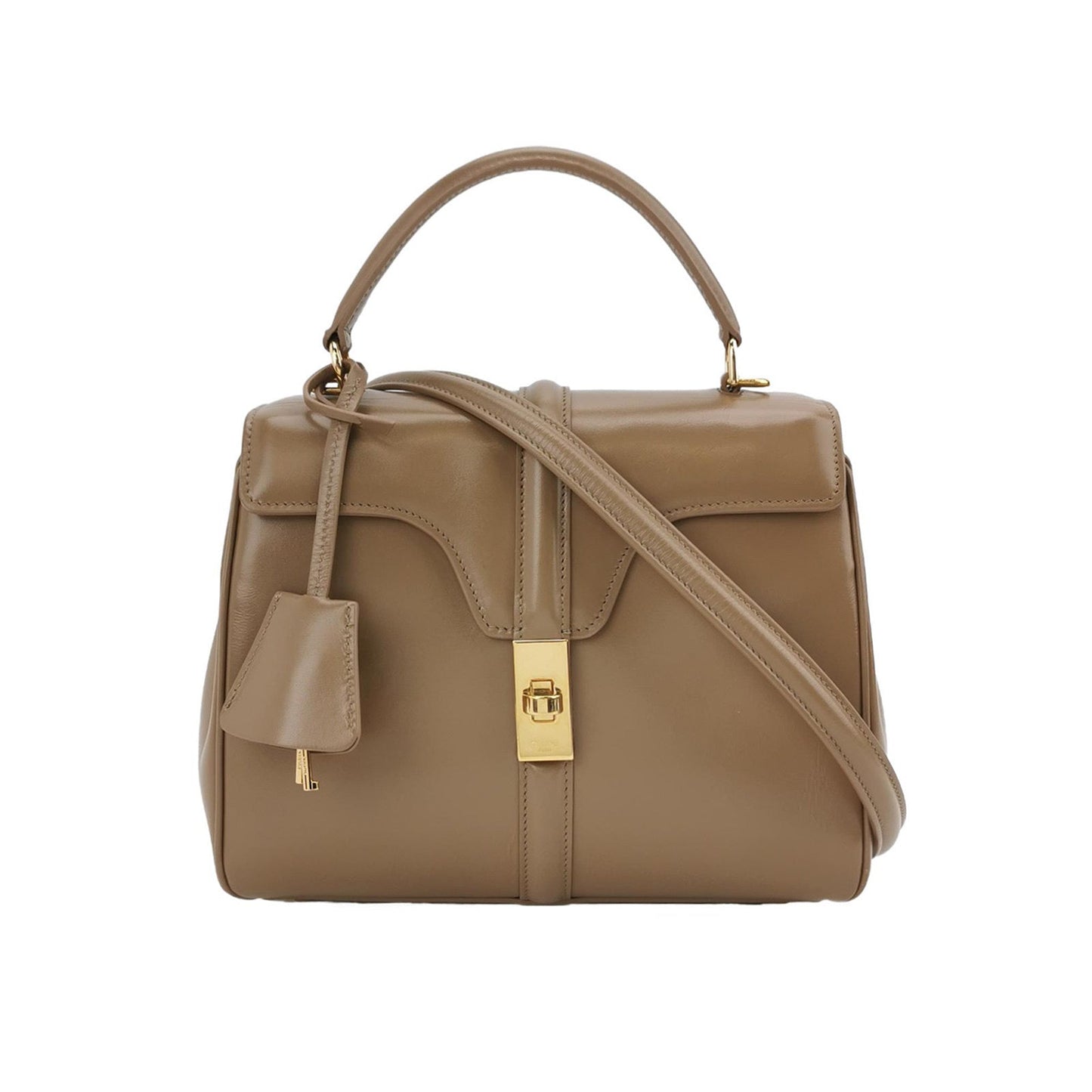Celine 16 Bag Small Beige Smooth Calfskin Leather