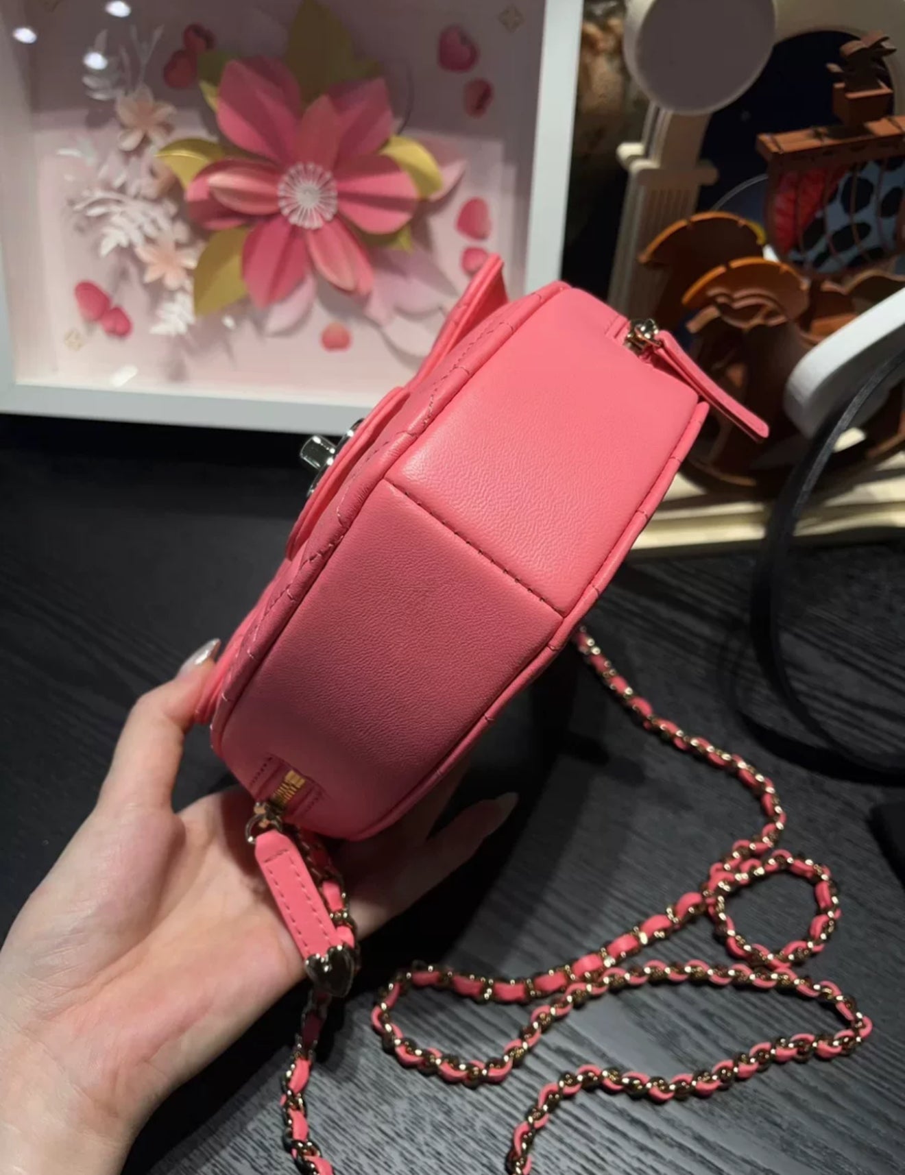 Chanel 22S Pink Heart Bag Large