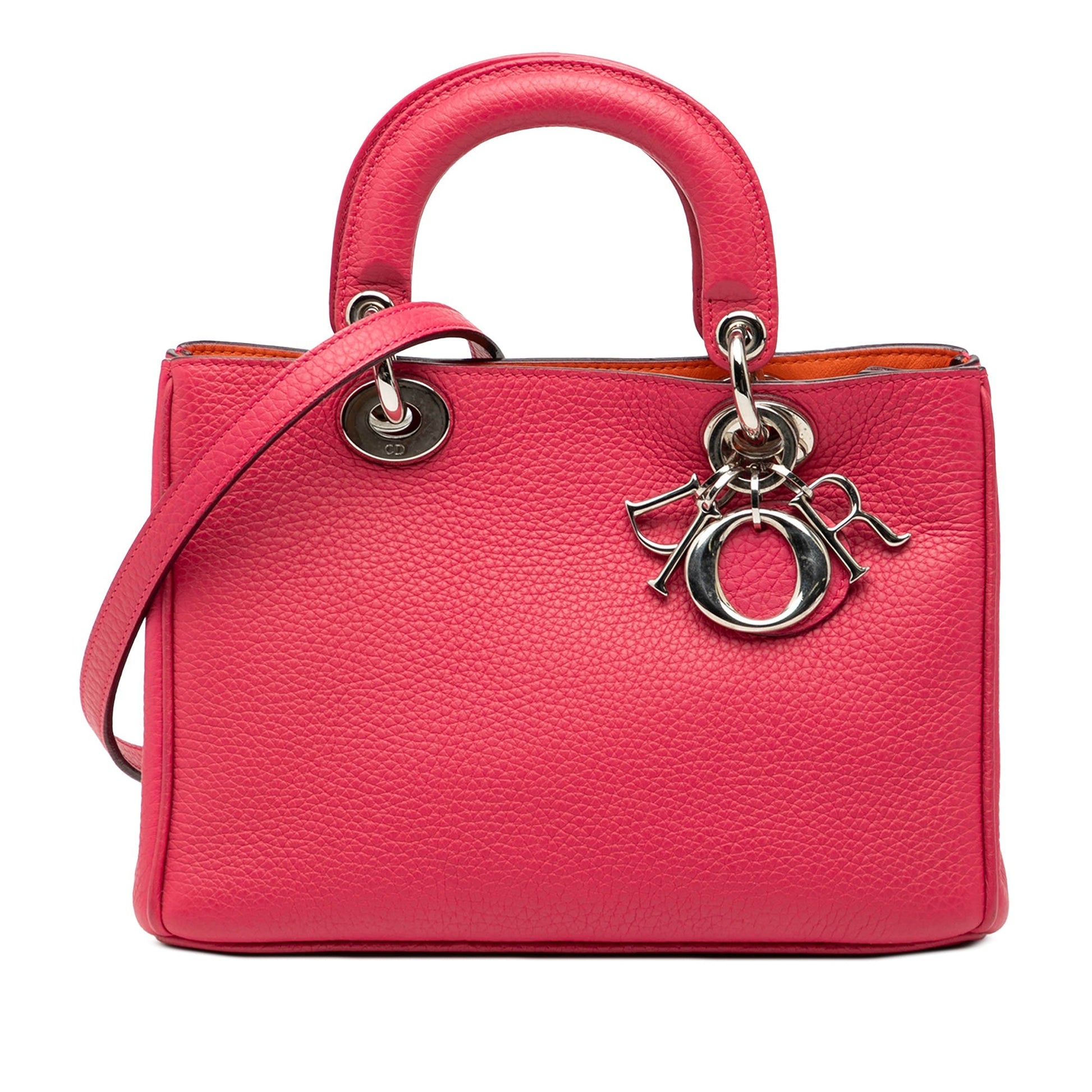 Pink Dior Mini Leather Diorissimo Satchel