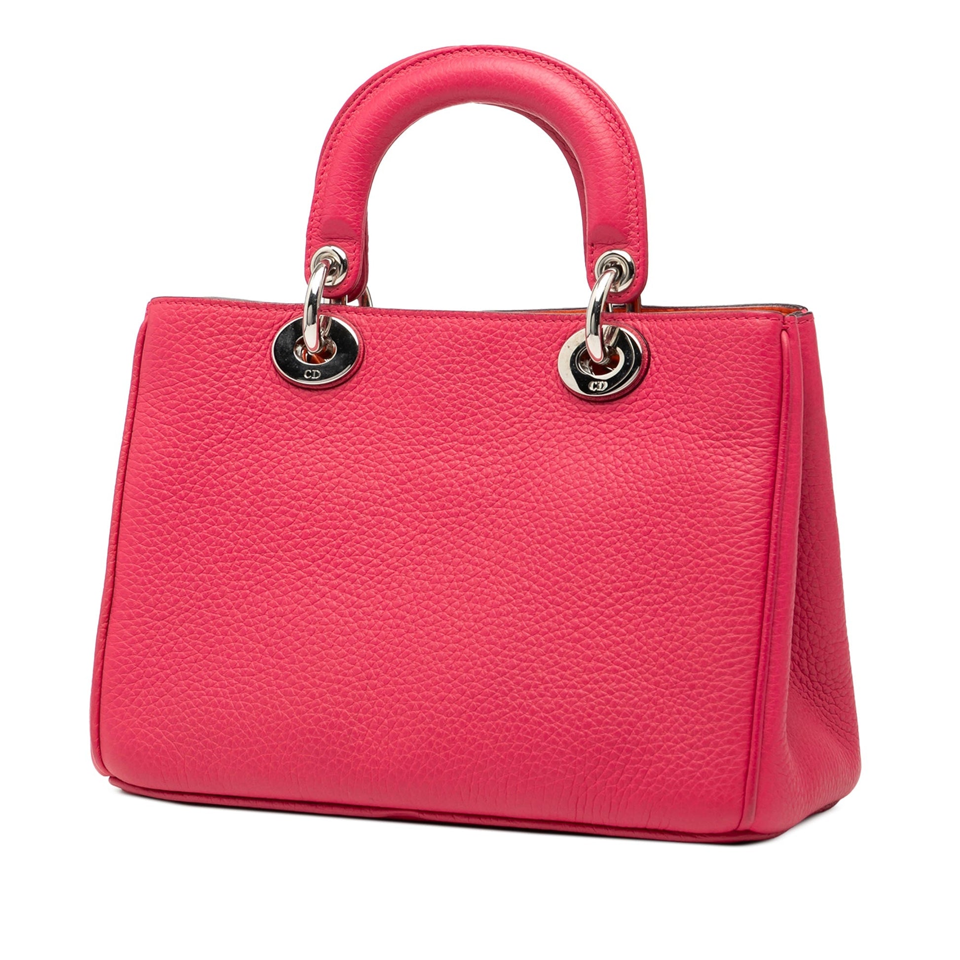 Pink Dior Mini Leather Diorissimo Satchel