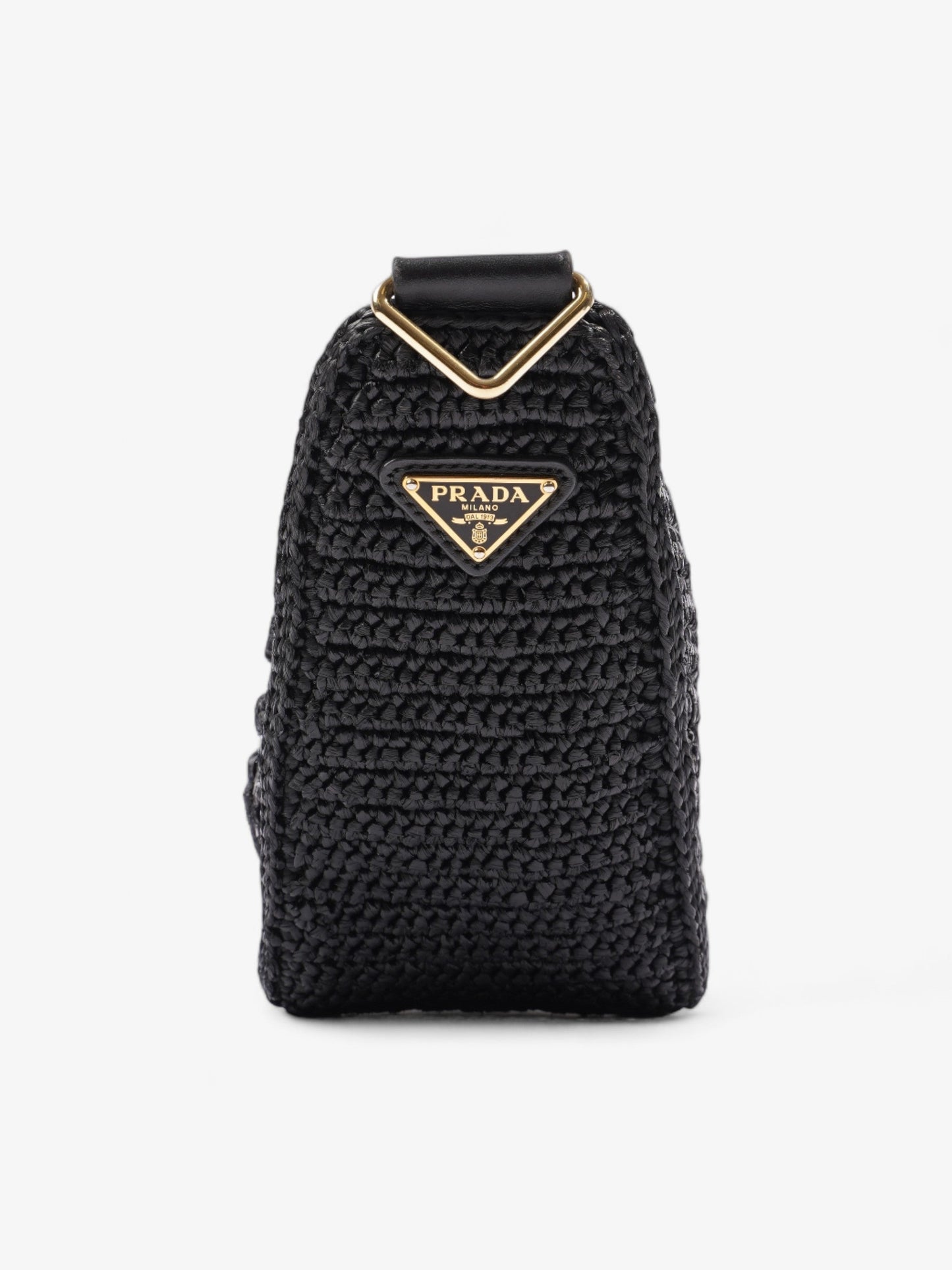 Prada Crochet Black Raffia