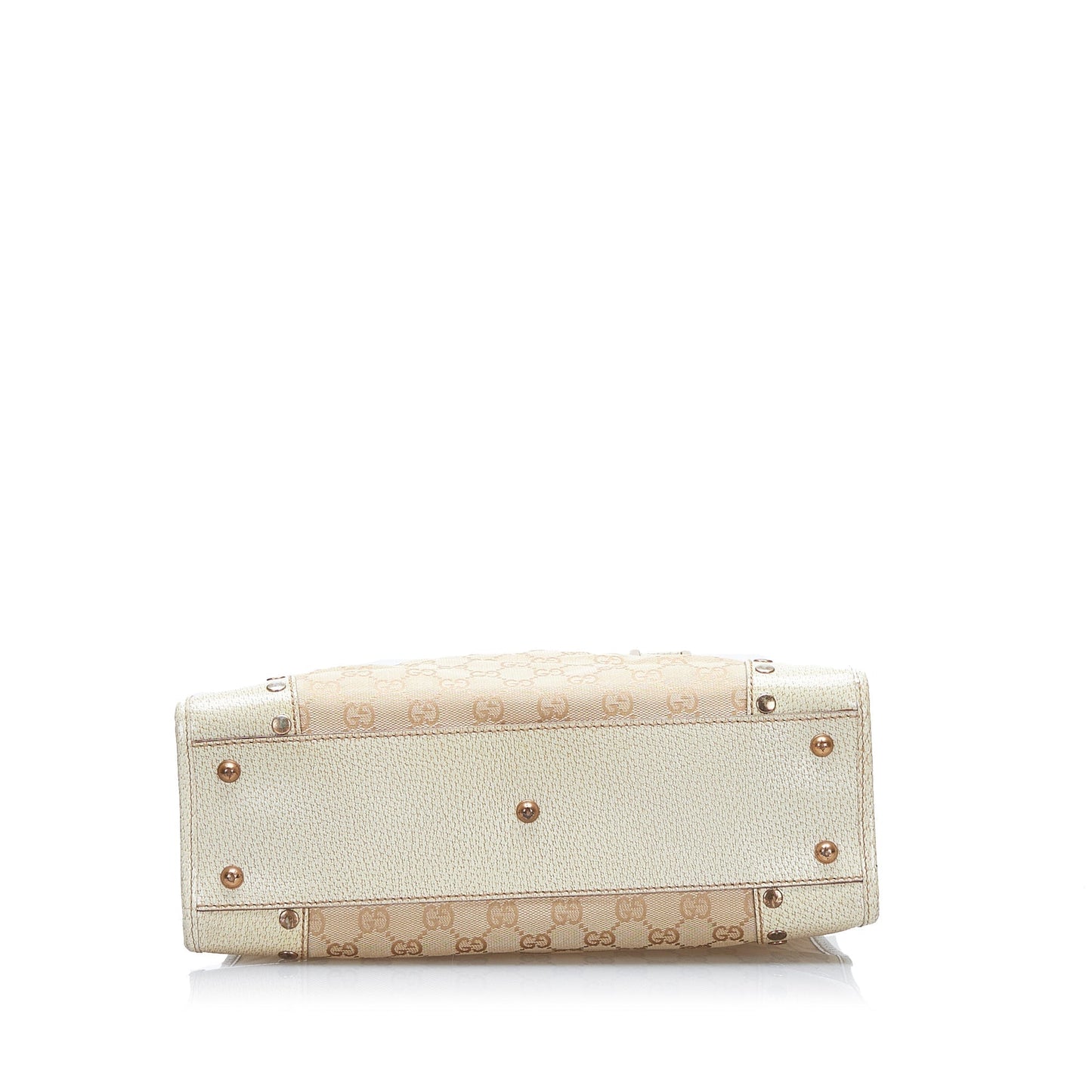 Gucci Beige Leather Canvas Tote Style 1