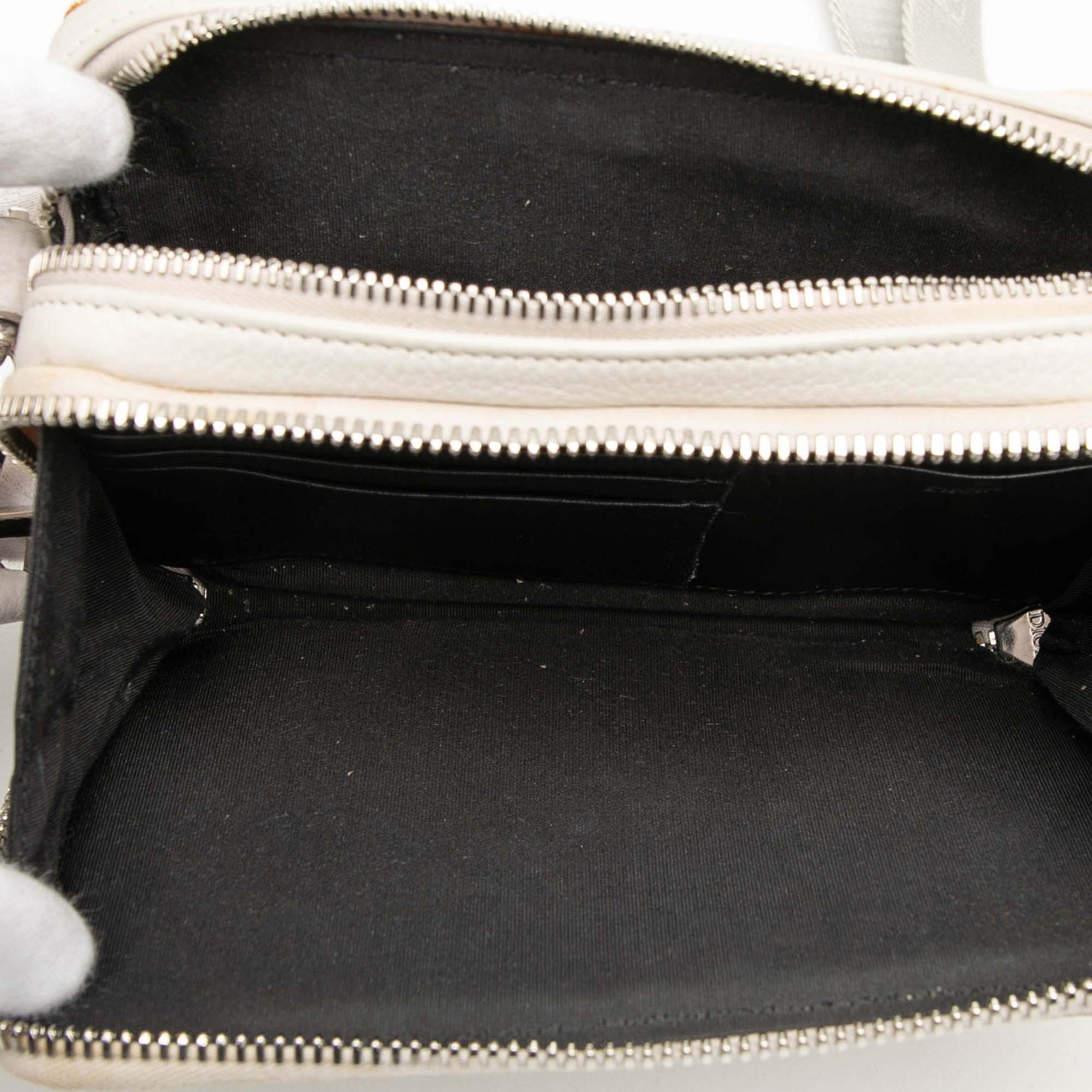 Beige Dior Oblique Canvas Double Zip Crossbody