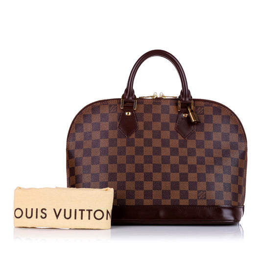 Louis Vuitton Damier Ebene Alma PM Brown