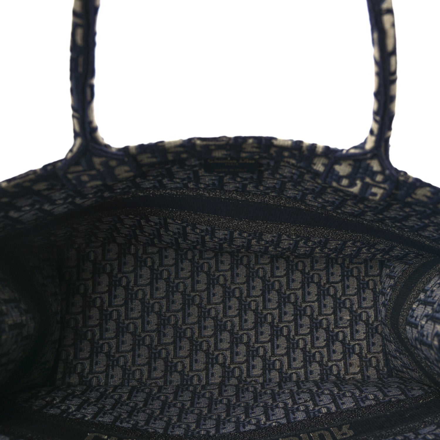 Christian Dior Oblique Large Book Tote Blue Multicolor
