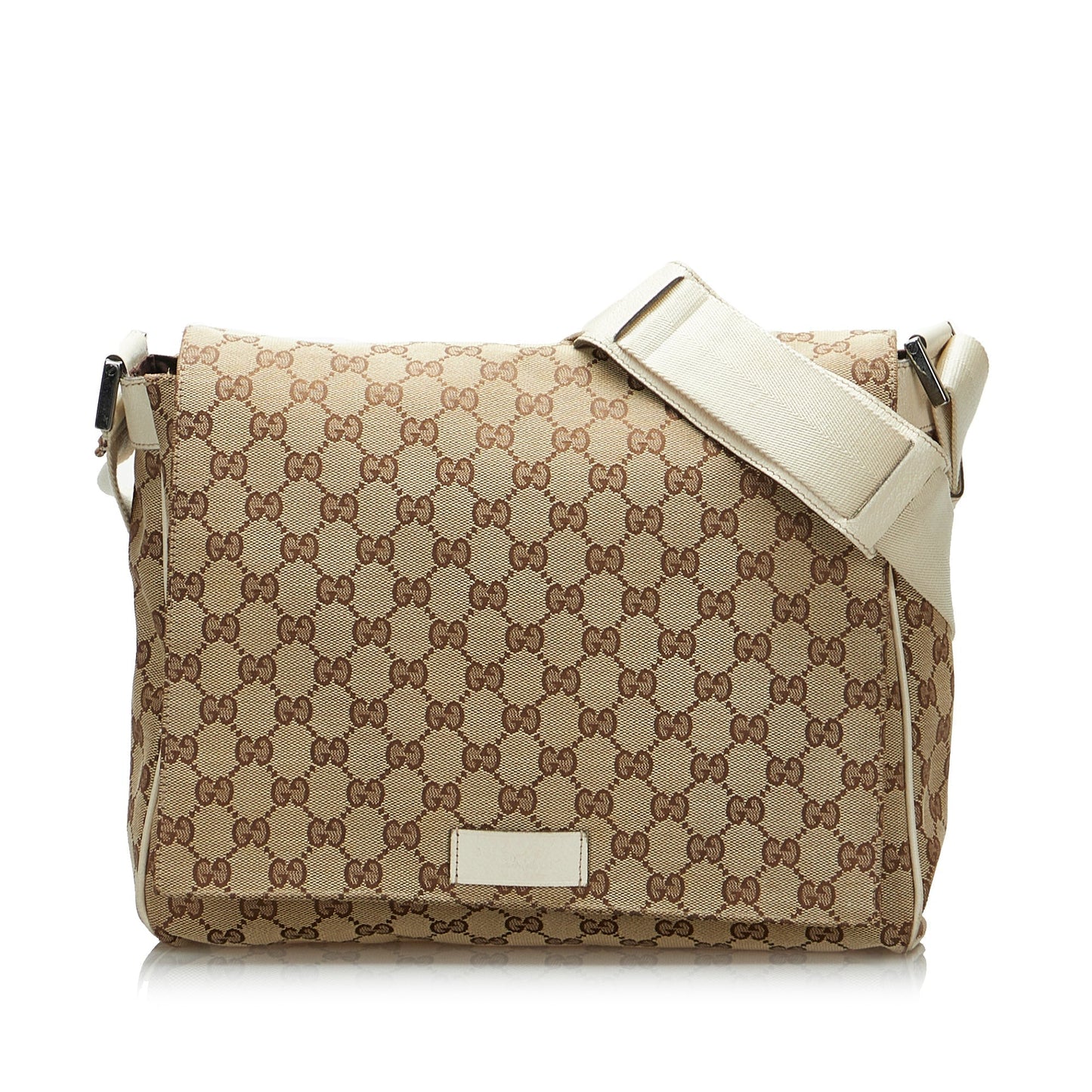 Gucci Brown Leather Canvas Crossbody Style 3