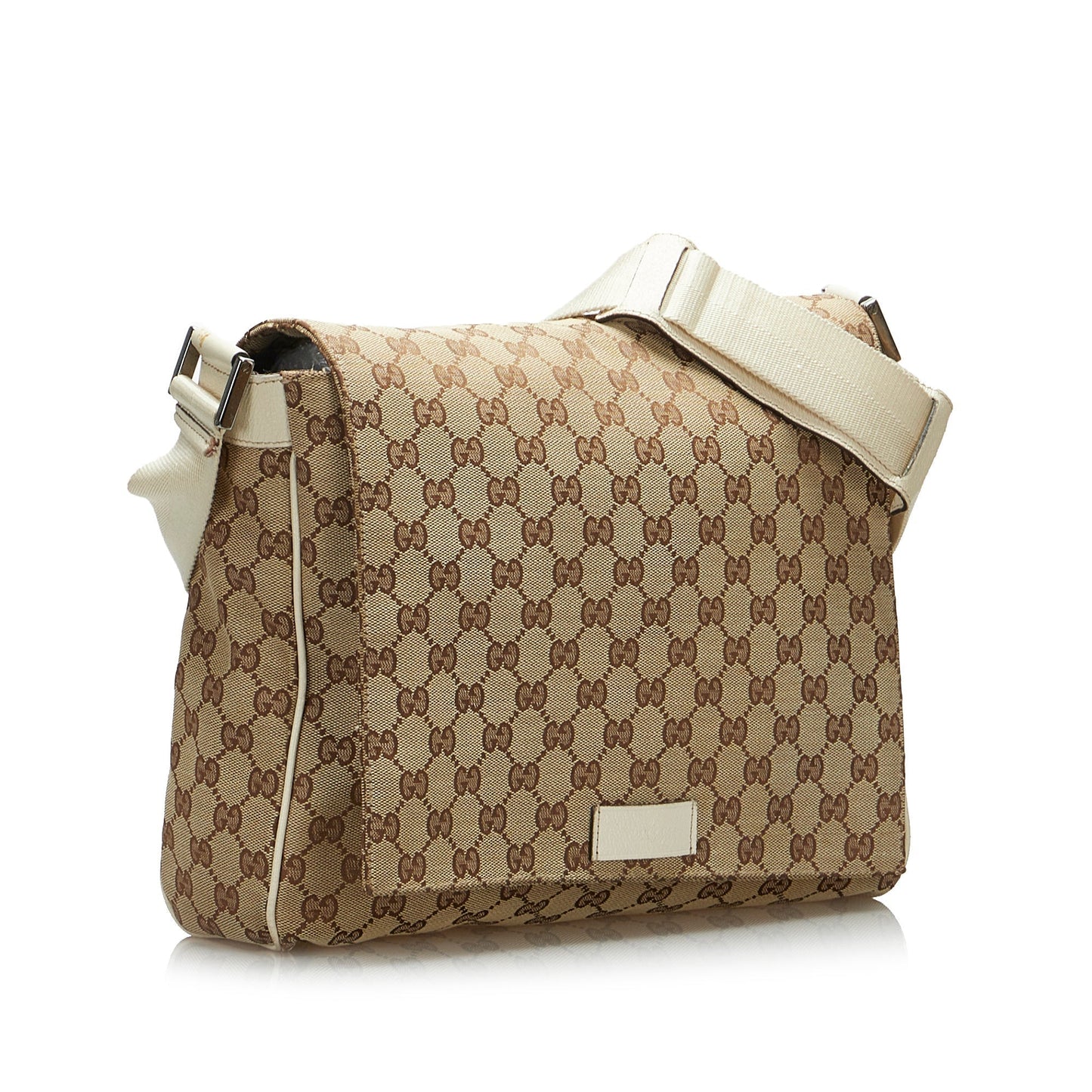 Gucci Brown Leather Canvas Crossbody Style 3