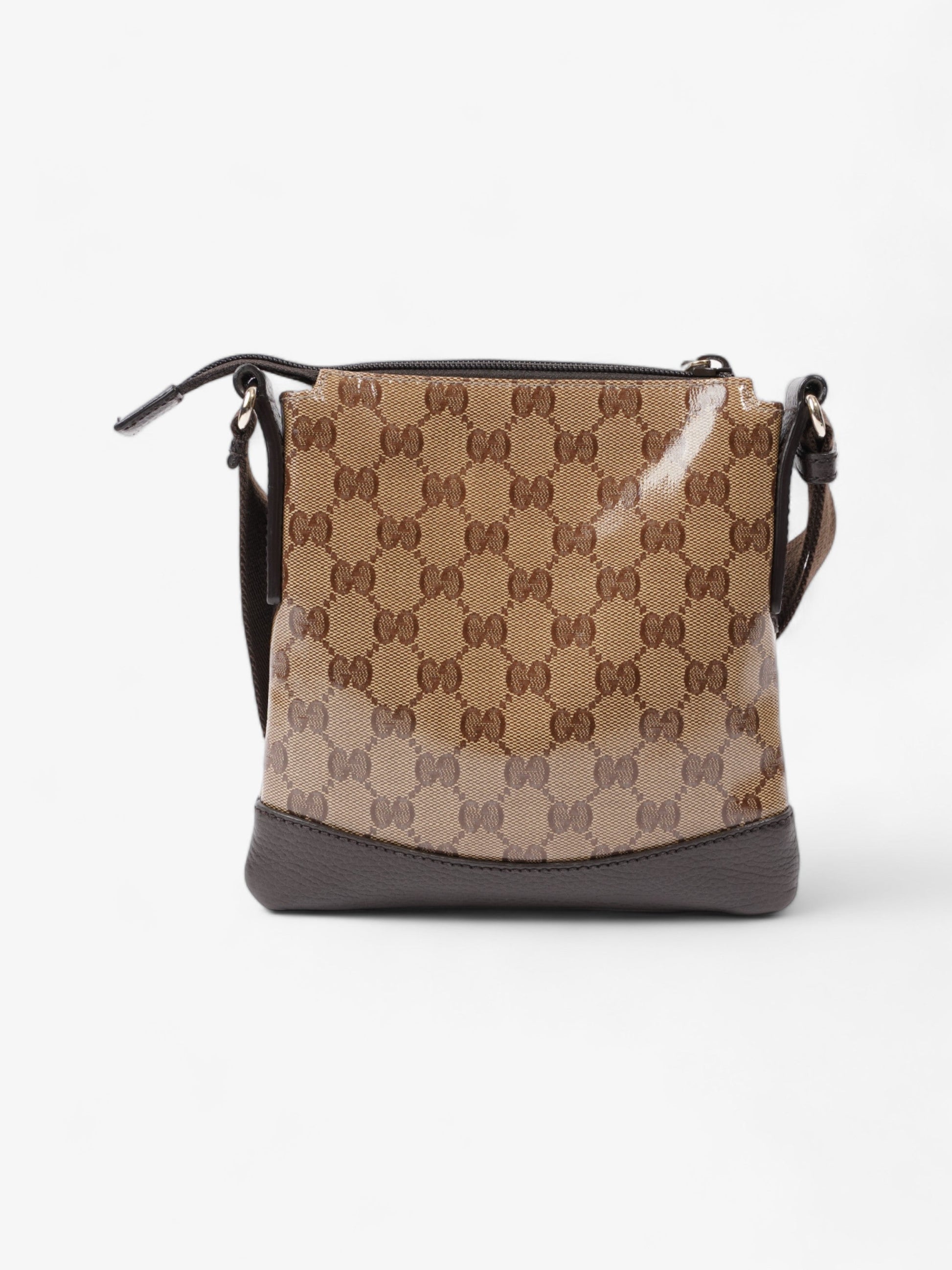Gucci Small Messenger Beige And Ebony GG Supreme PVC