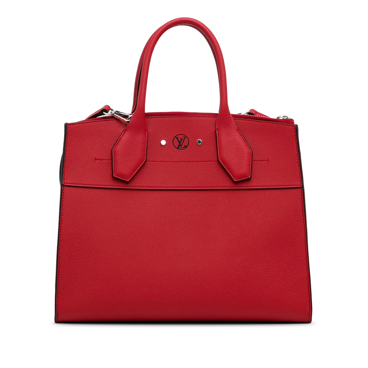 Red Louis Vuitton City Steamer MM Satchel