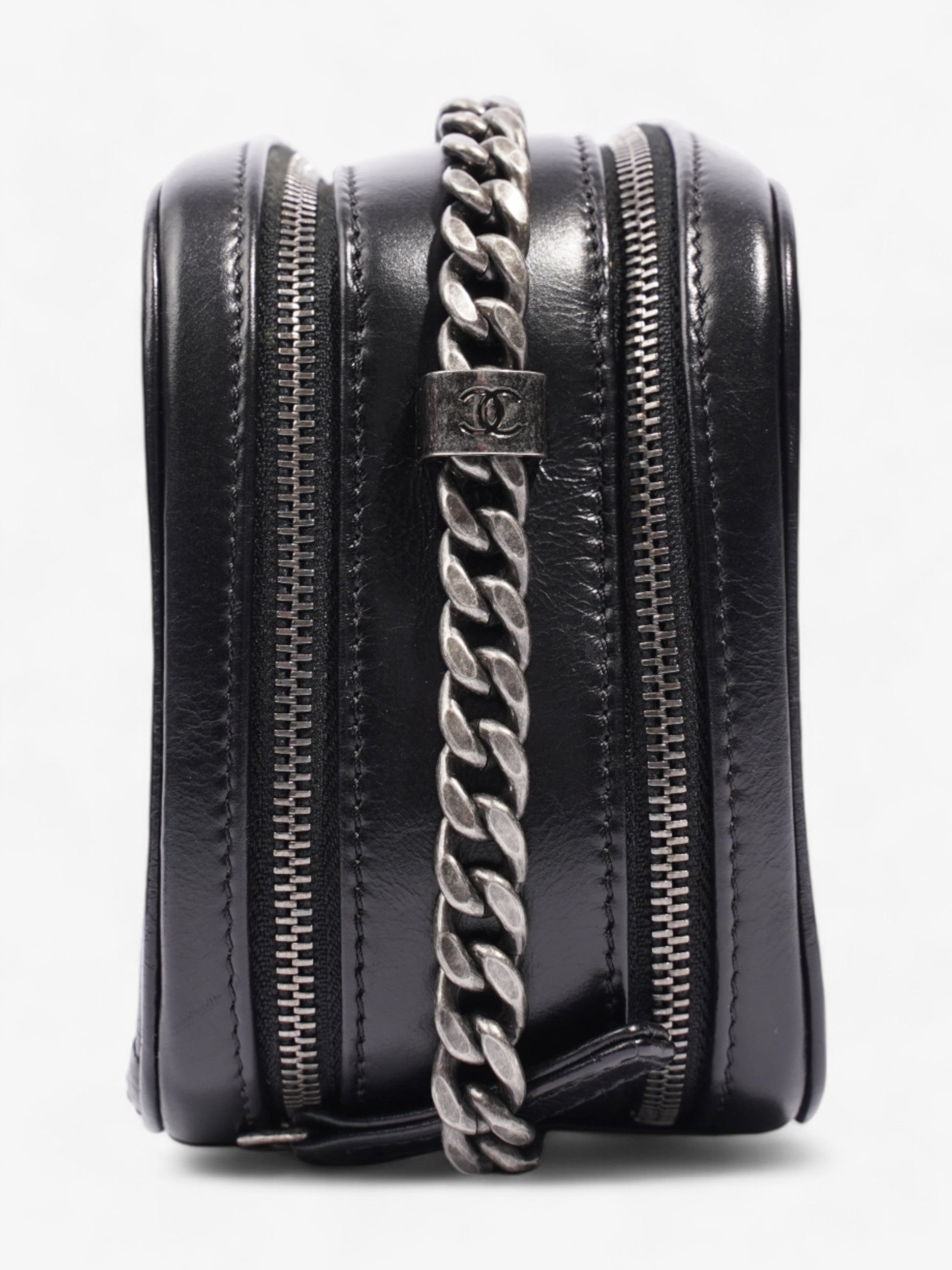 Chanel Coco Boy Camera Bag Black Calfskin Leather