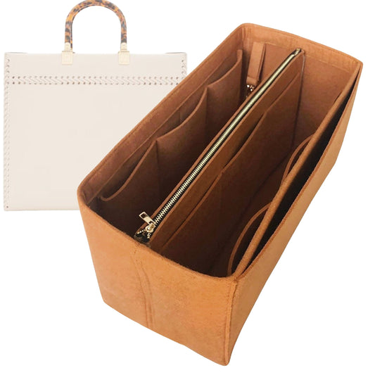 Organizer for [Sunshine Mini, Fendi] Bag Insert (Felt, with Detachable Zip Pouch)
