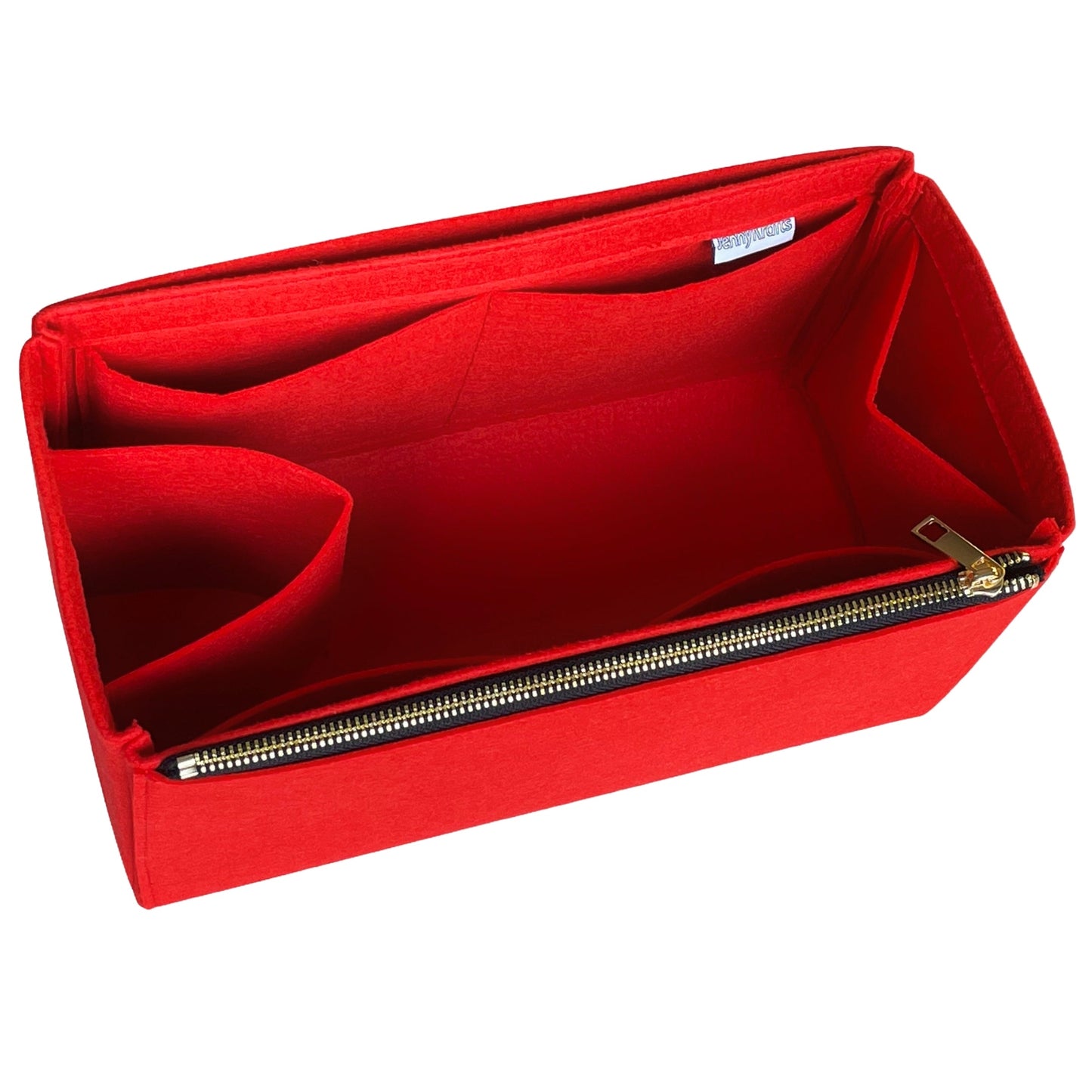 Organizer for [Origami Large Bag, Fendi] Bag Insert (Felt, Long Zip and Open Compartment)
