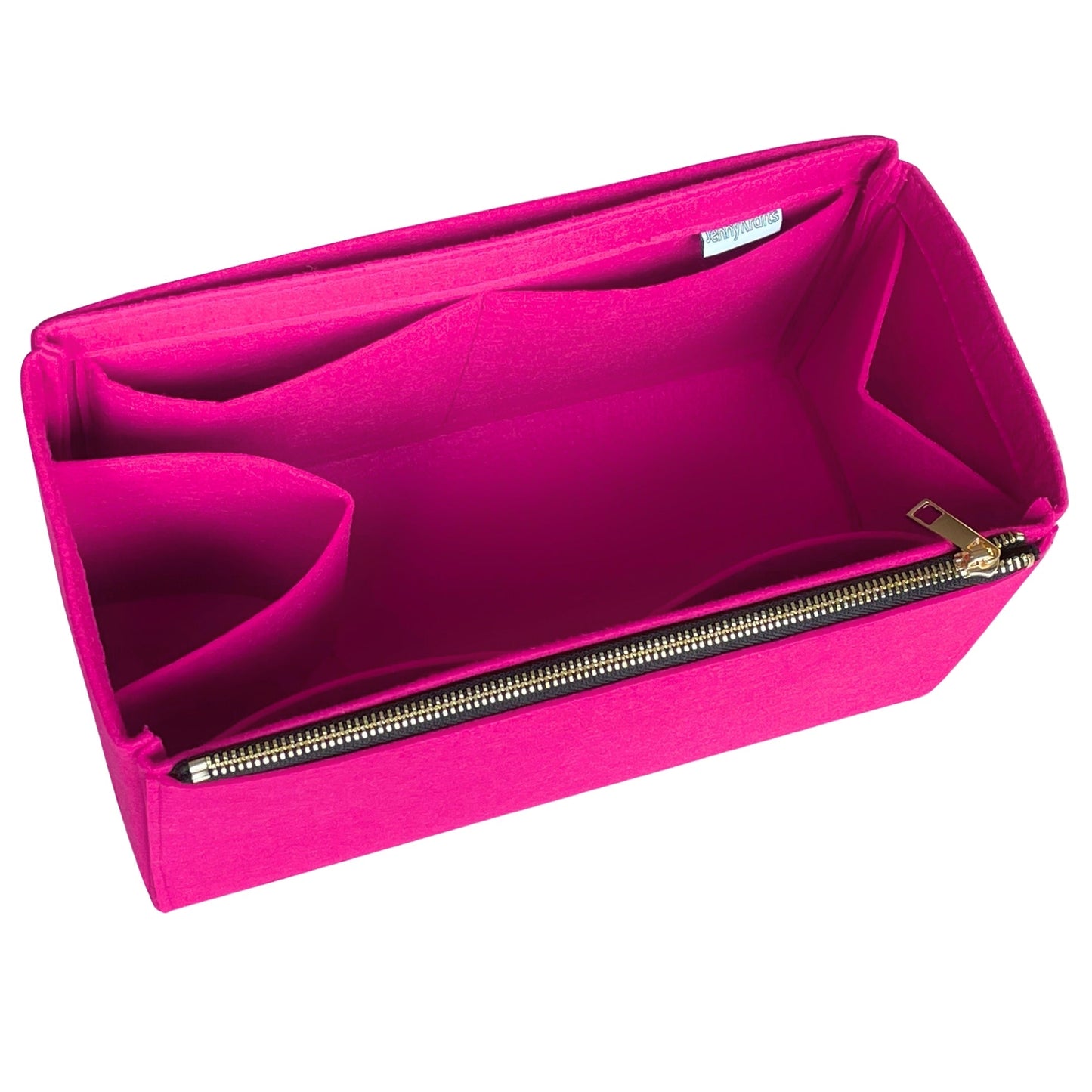Organizer for [Origami Mini Bag, Fendi] Bag Insert (Felt, Long Zip and Open Compartment)