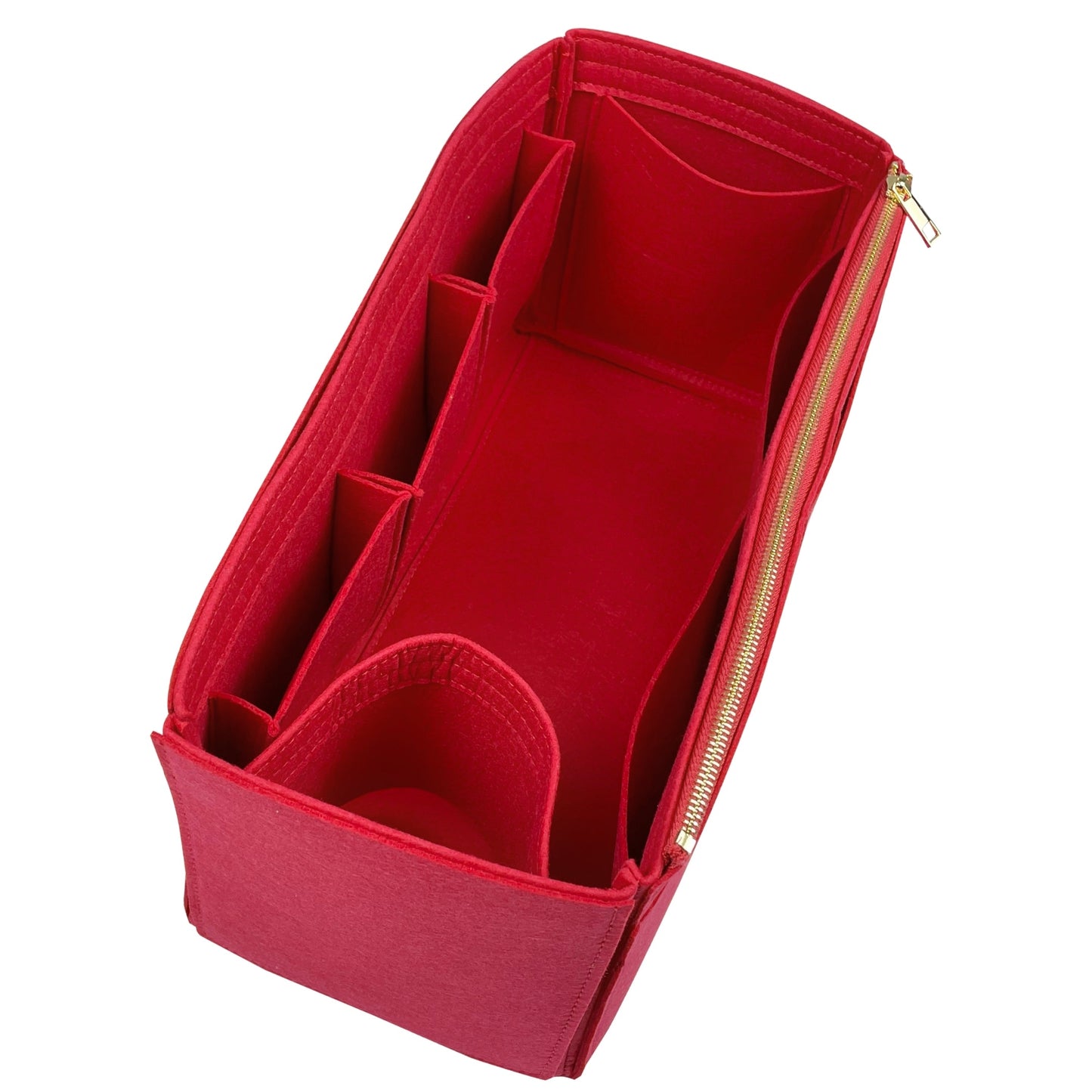 Organizer for [Peekaboo X-Lite Medium, Fendi] Bag Insert (Felt, Wide Open Pockets)
