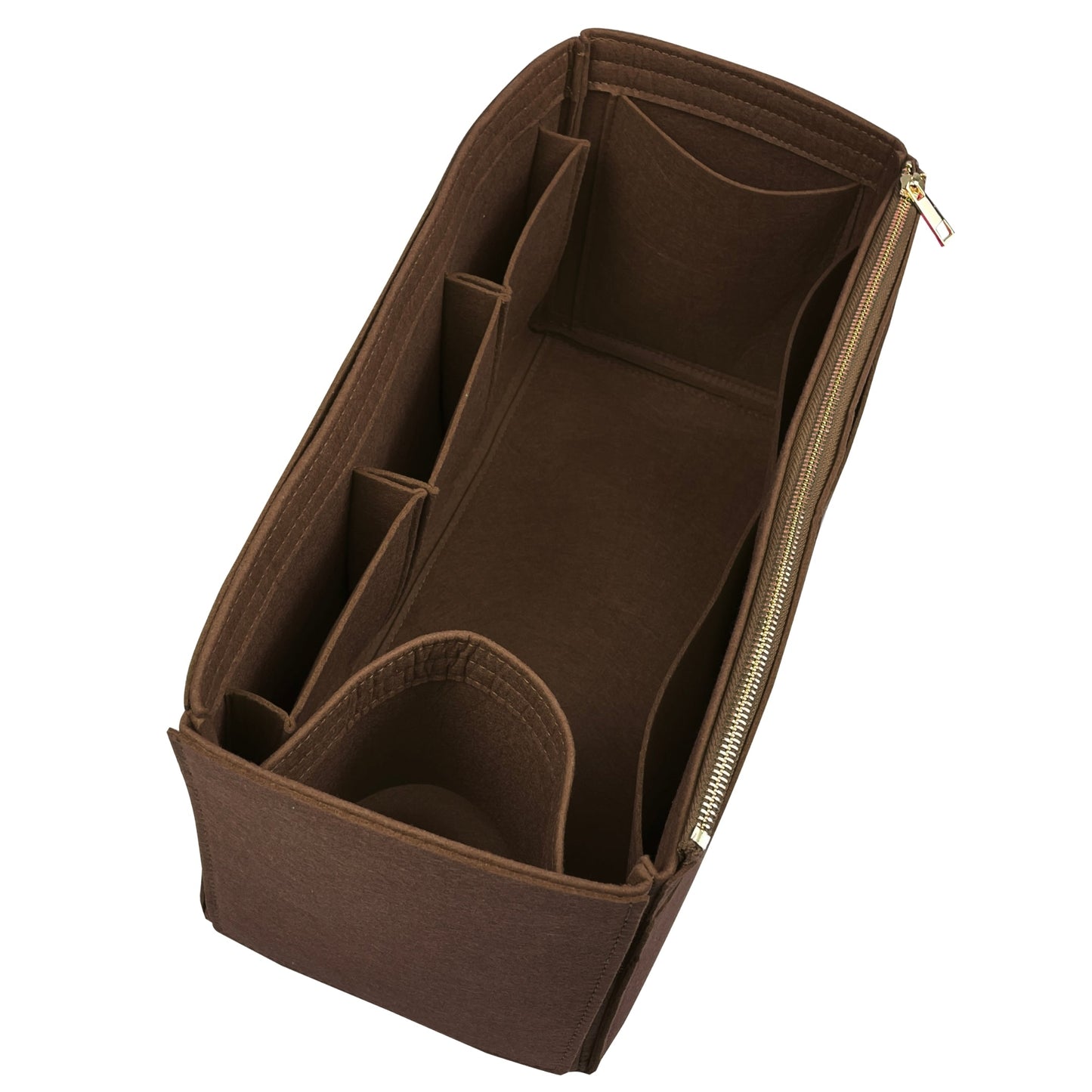 Organizer for [Peekaboo X-Lite Medium, Fendi] Bag Insert (Felt, Wide Open Pockets)