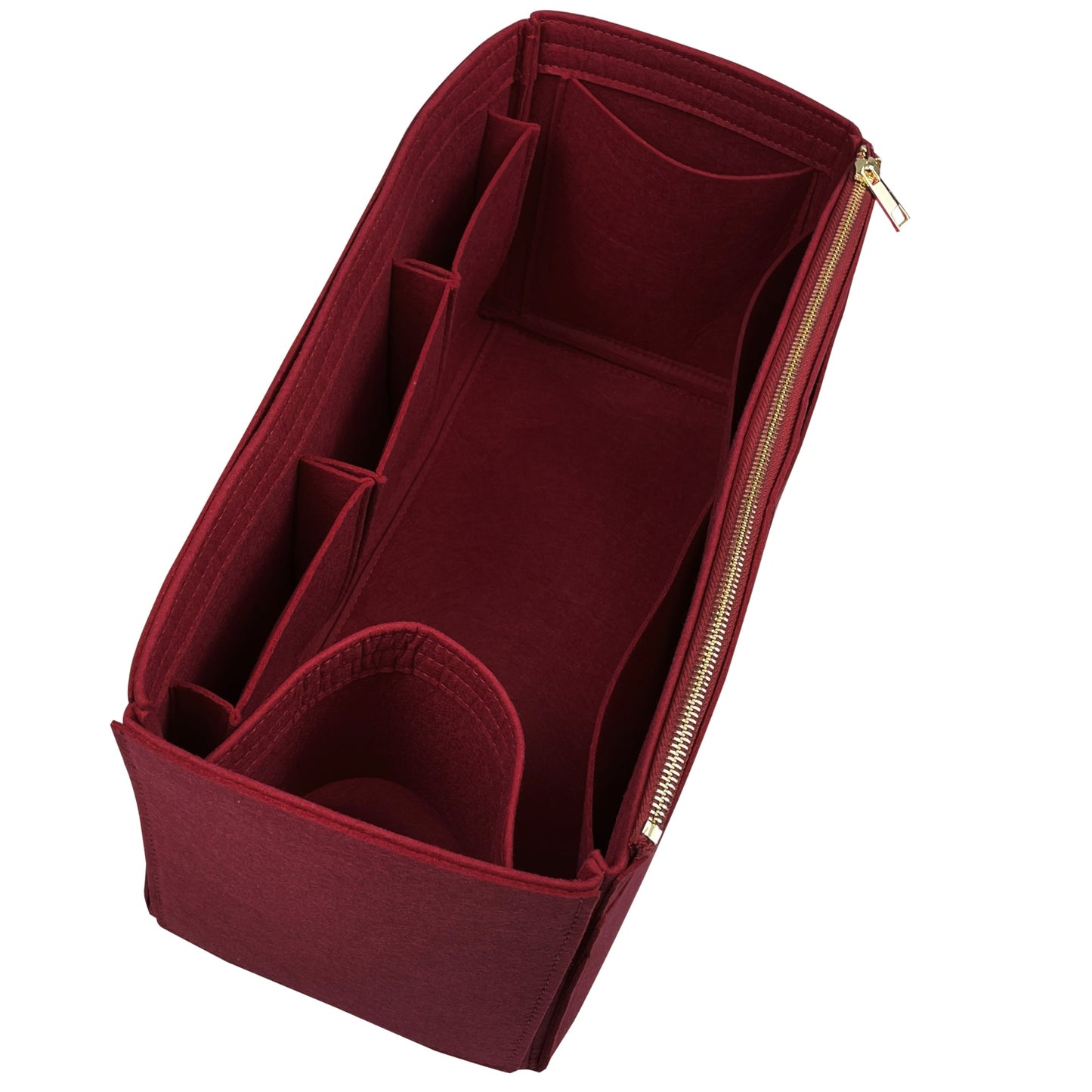 Organizer for [Peekaboo X-Lite Medium, Fendi] Bag Insert (Felt, Wide Open Pockets)