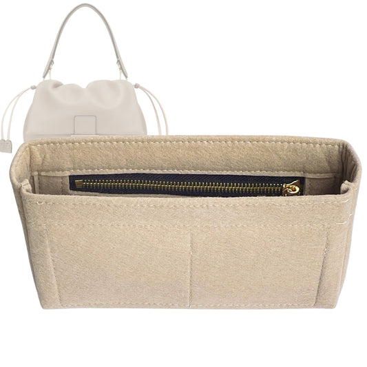 Organizer for [Mamma Baguette Medium, Fendi] Bag Insert (Felt, Slim with Zip Pocket)