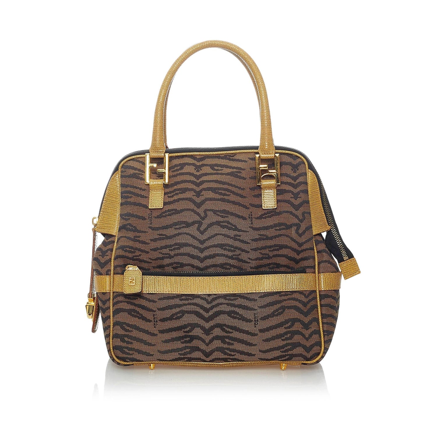 Fendi Animal Print Canvas Handbag (30882)