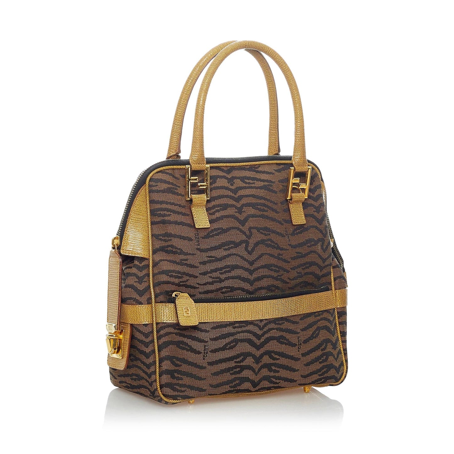 Fendi Animal Print Canvas Handbag (30882)