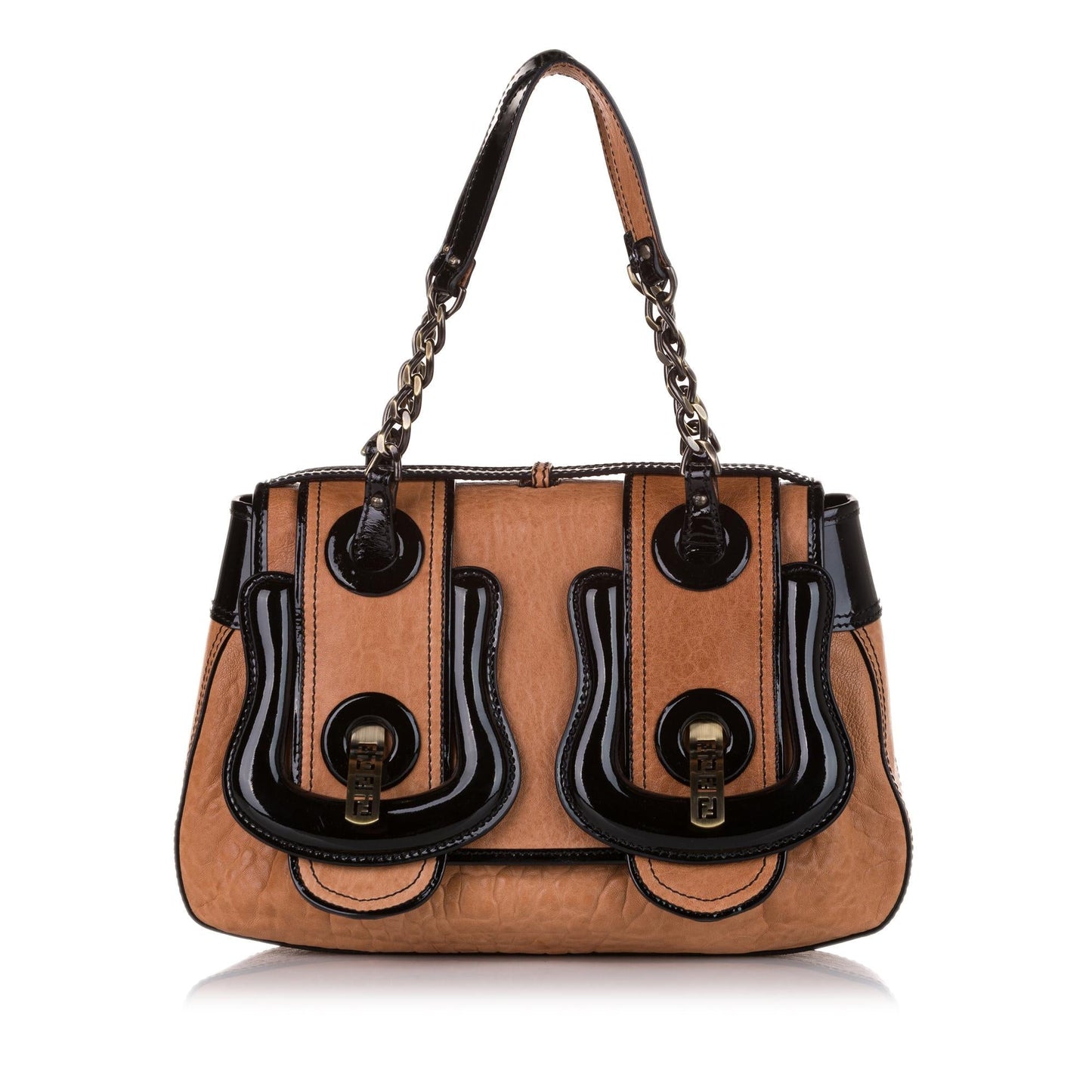 Fendi B. Bag Leather Handbag (34835)