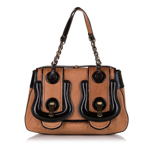 Fendi B. Bag Leather Handbag (34835)