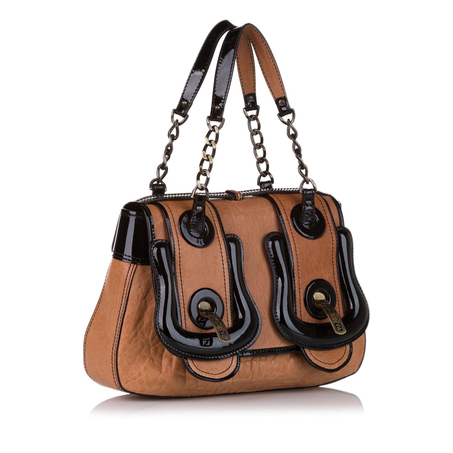 Fendi B. Bag Leather Handbag (34835)