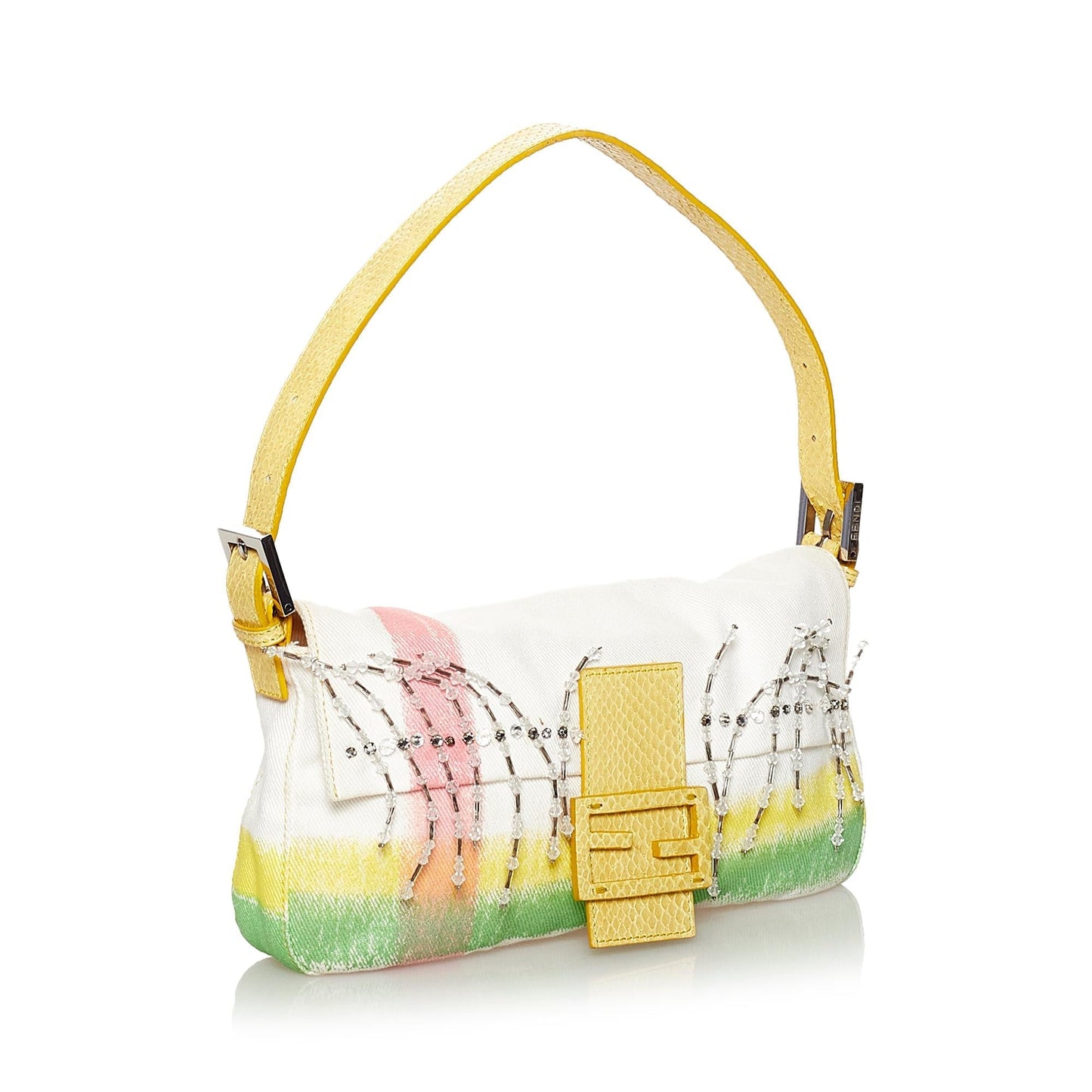 Fendi Beaded Canvas Mamma Baguette (29763)