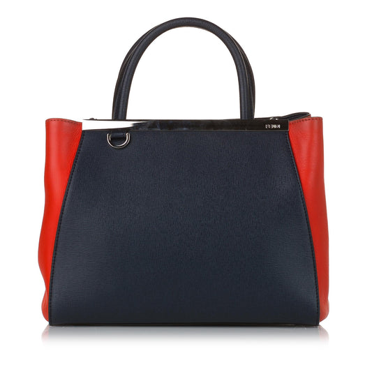 Fendi Bicolor 2Jours Leather Satchel (32744)