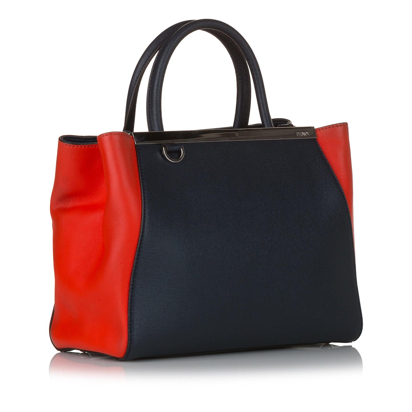 Fendi Bicolor 2Jours Leather Satchel