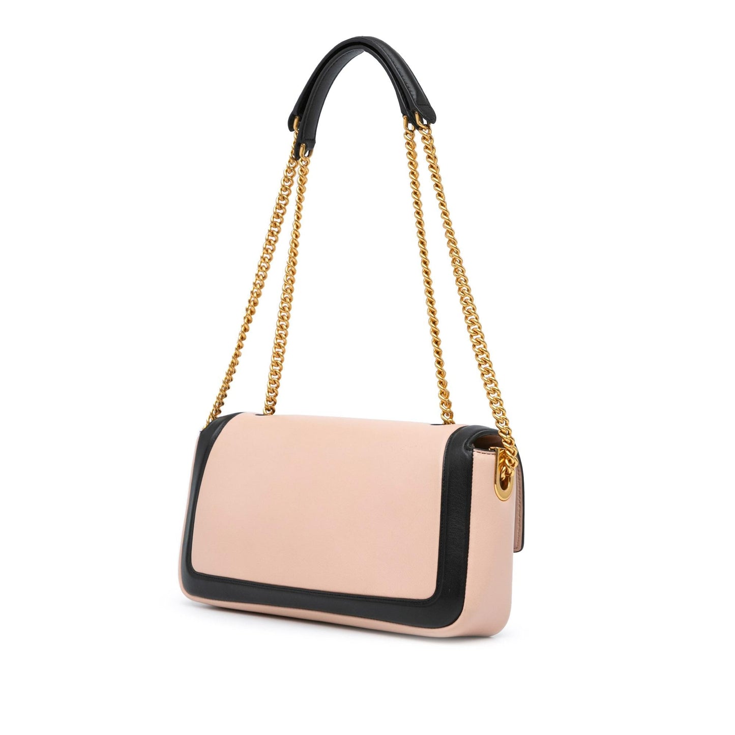 Fendi Bicolor Leather Chain Midi Baguette (SHG-AZNVmi)