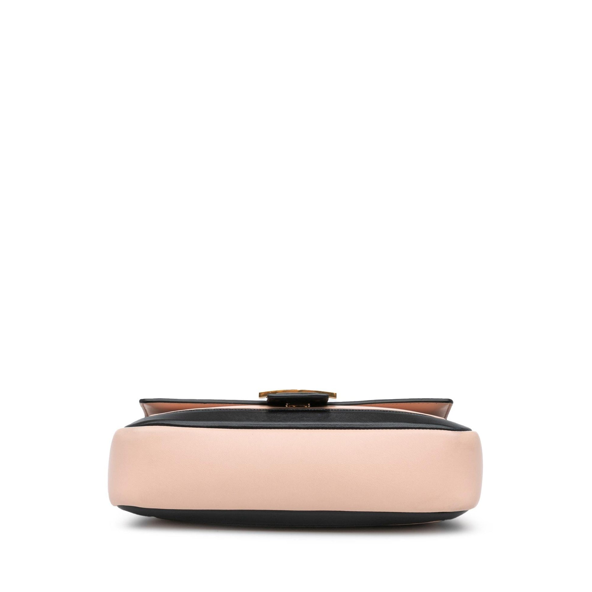 Fendi Bicolor Leather Chain Midi Baguette