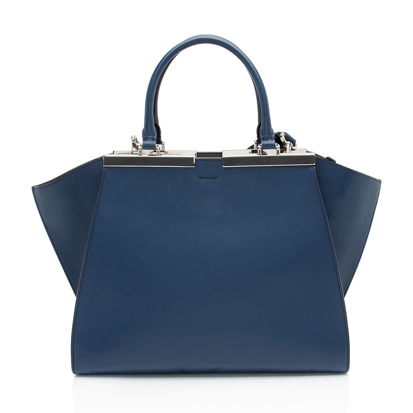 Fendi Zucca Embossed Leather Baguette Satchel