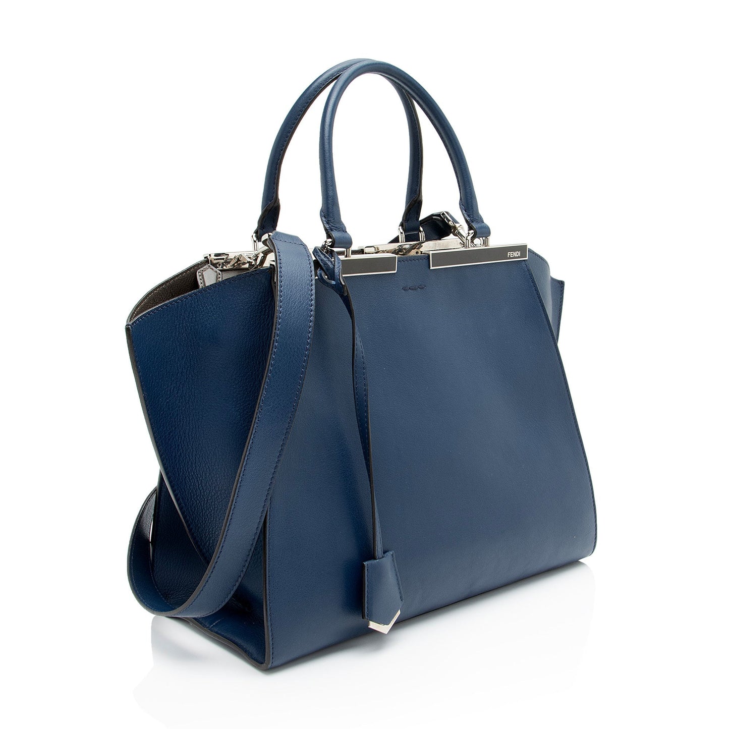Fendi Zucca Embossed Leather Baguette Satchel