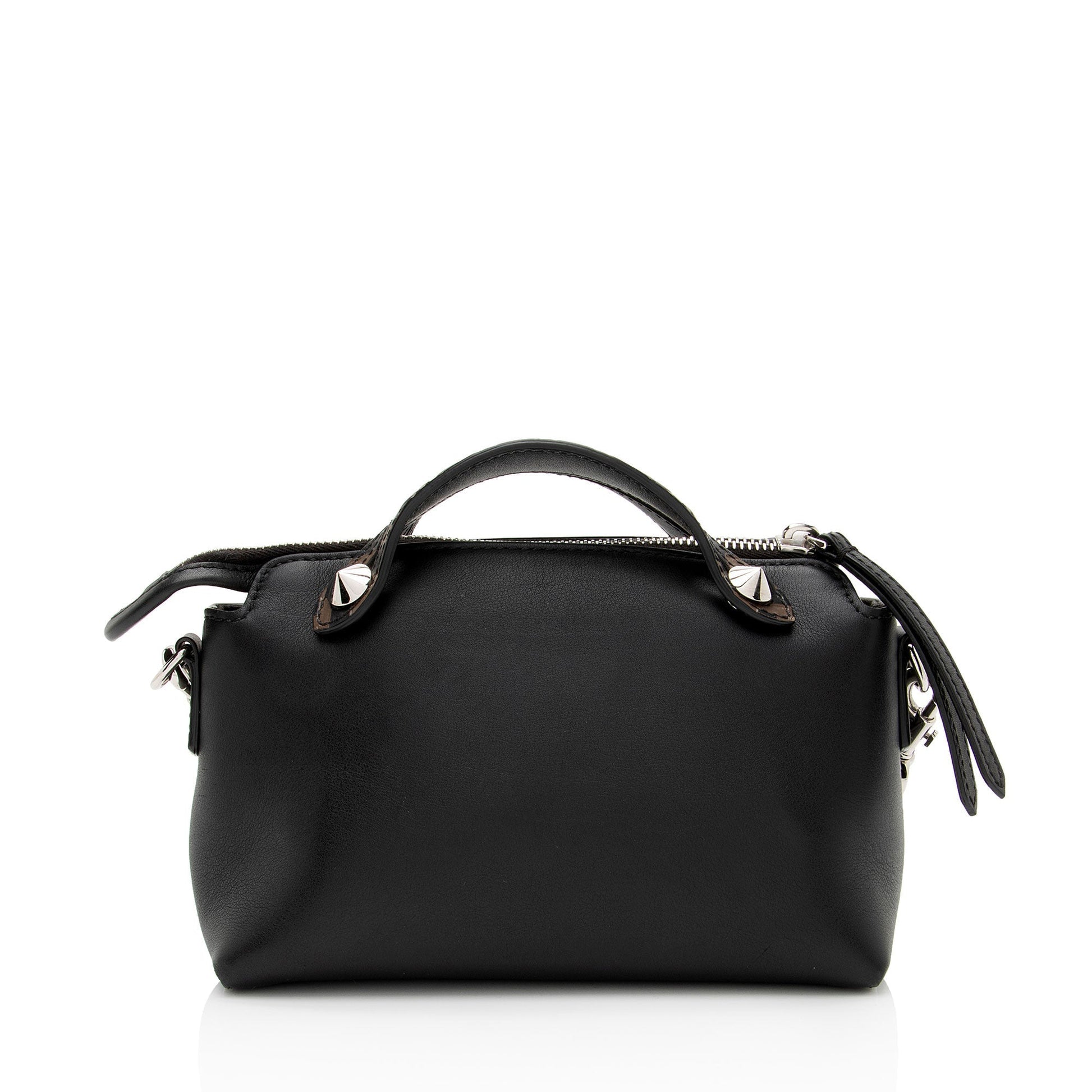 Fendi Calfskin FF Embossed By The Way Mini Boston Bag