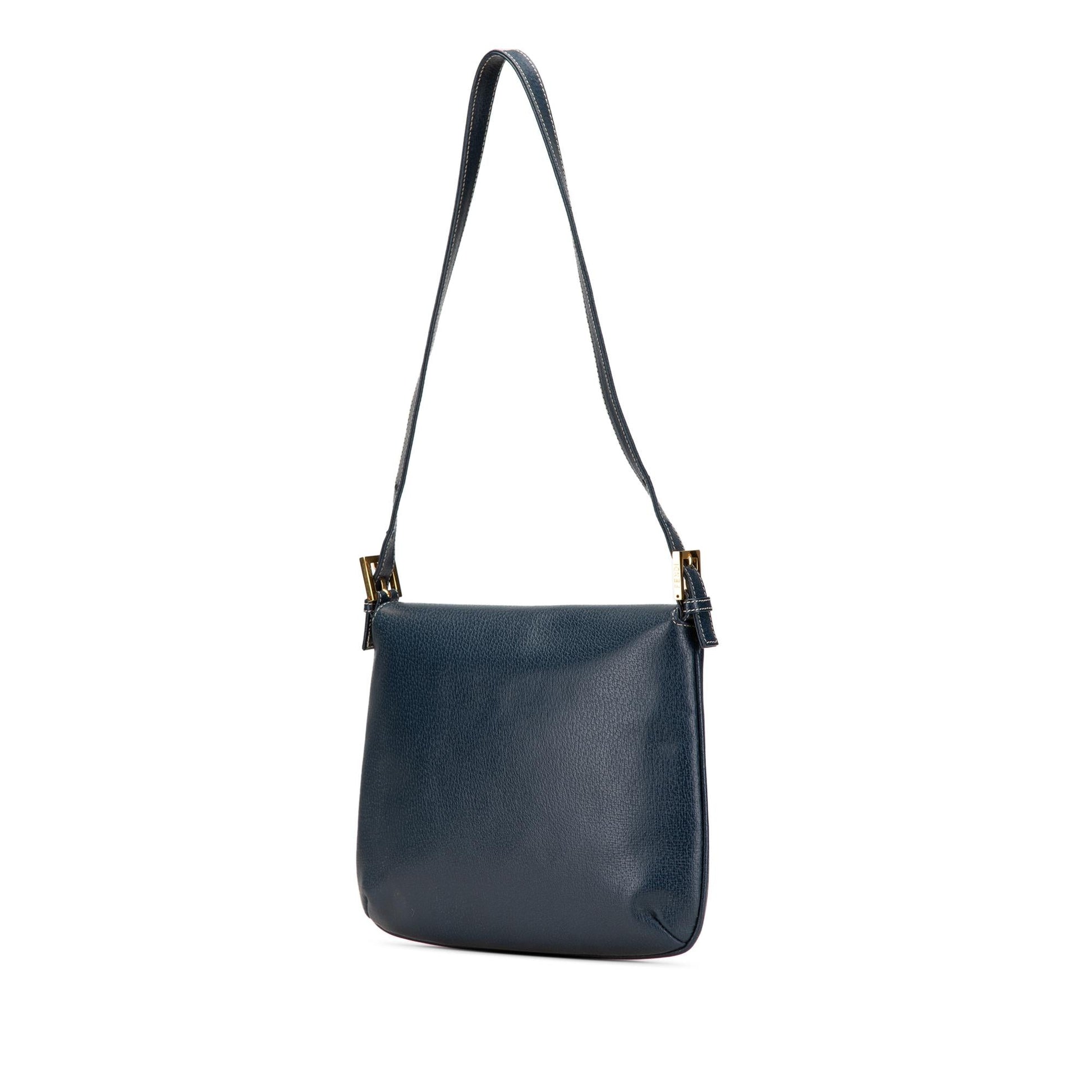 Fendi Calfskin FF Marble Flap Shoulder Bag
