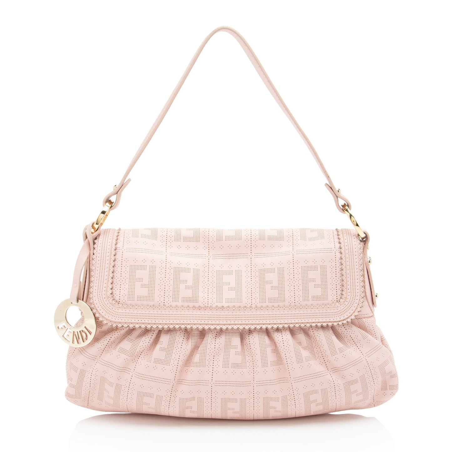Fendi Perforated FF Calfskin Chef Small Bag