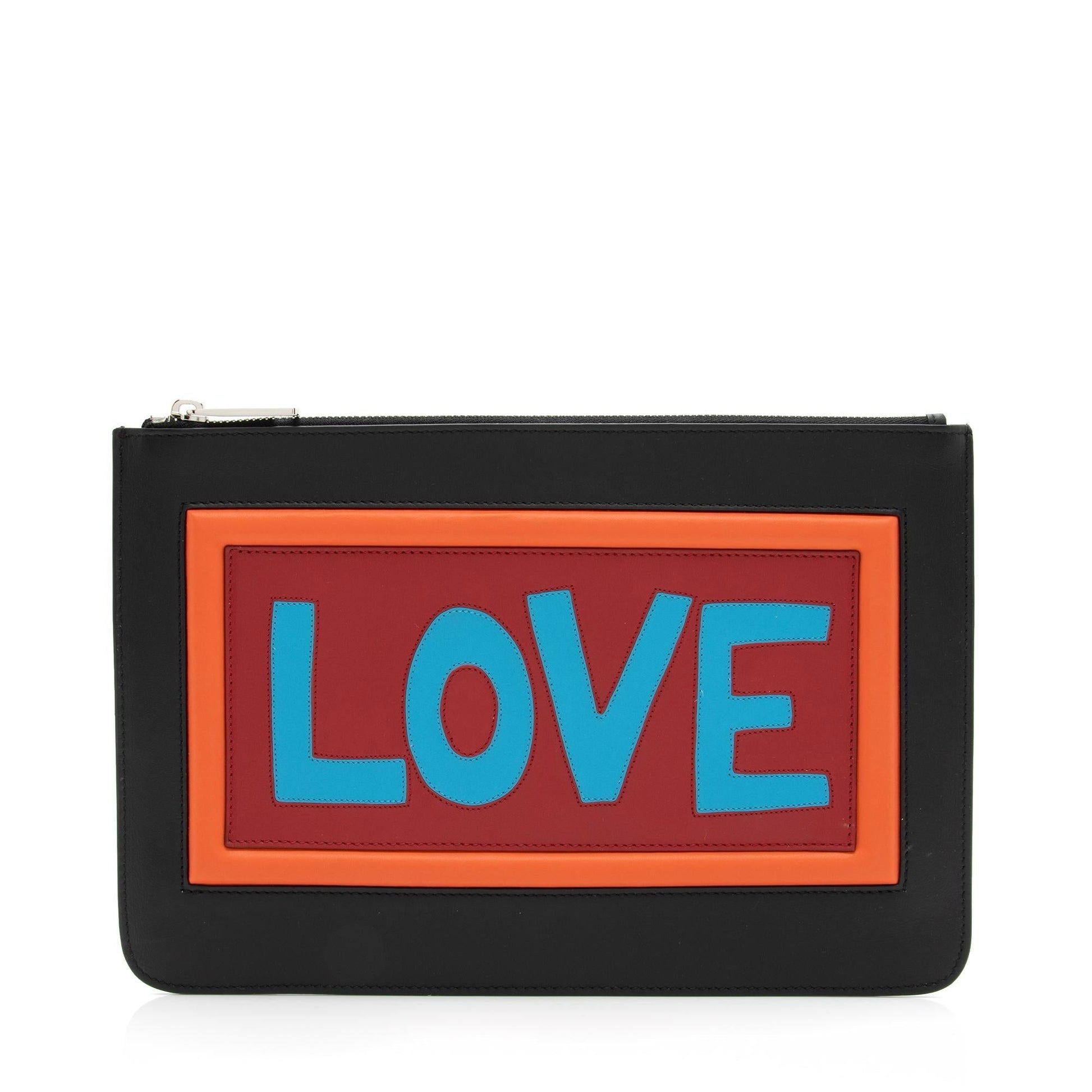 Fendi Calfskin Love Vocabulary Pouch