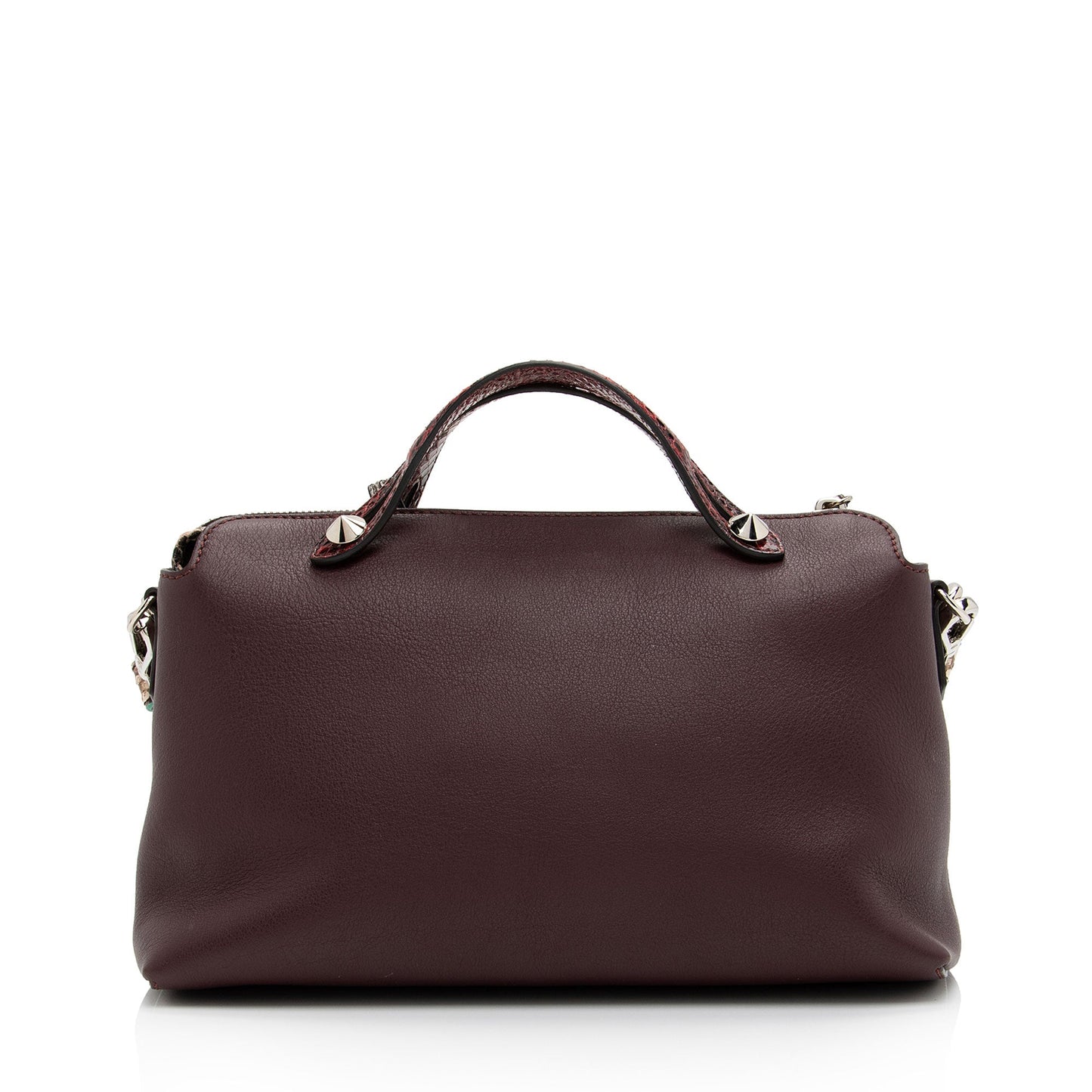 Fendi Calfskin Python By The Way Small Boston Bag
