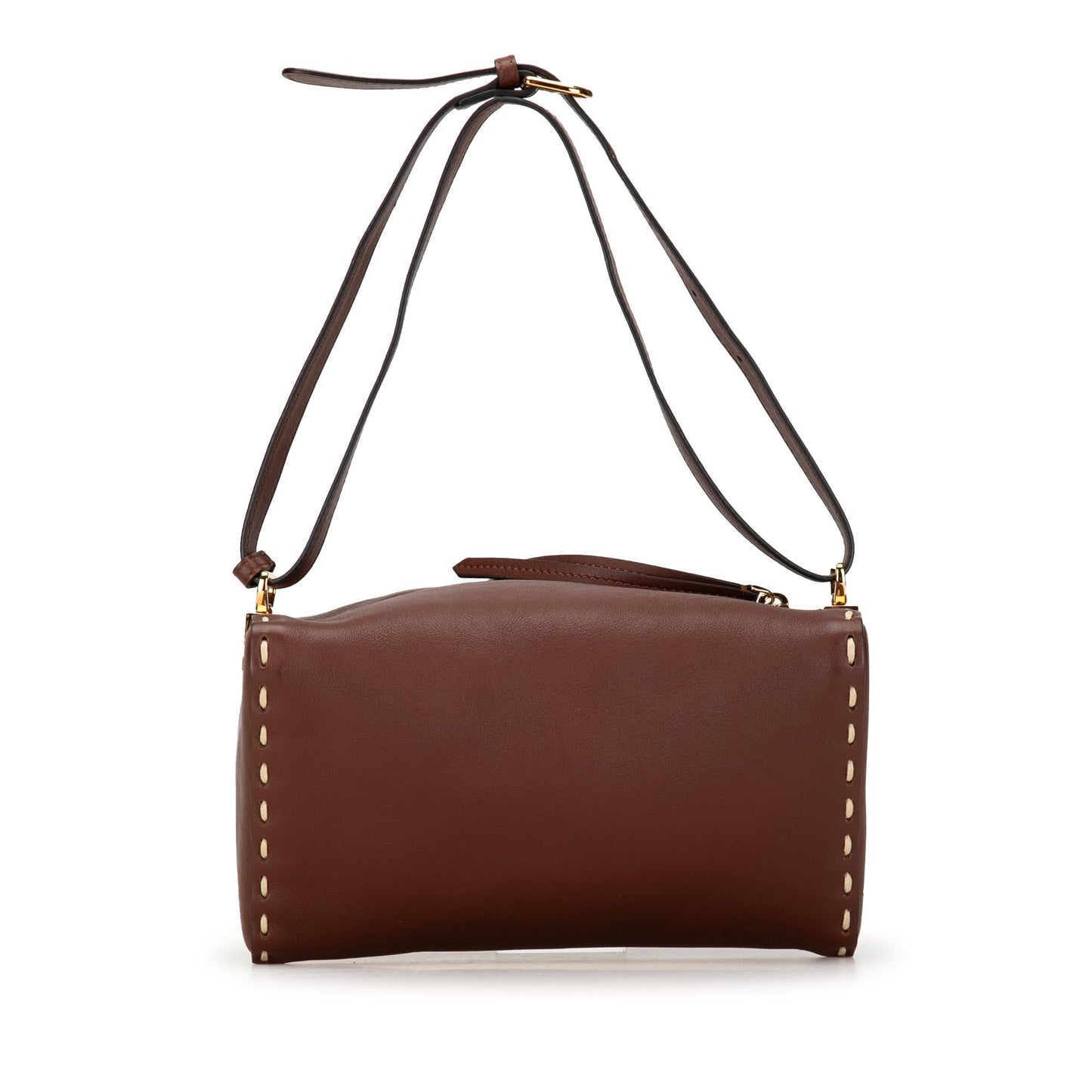 Fendi Calfskin Selleria Triangle Shoulder Bag (wv4LIw)