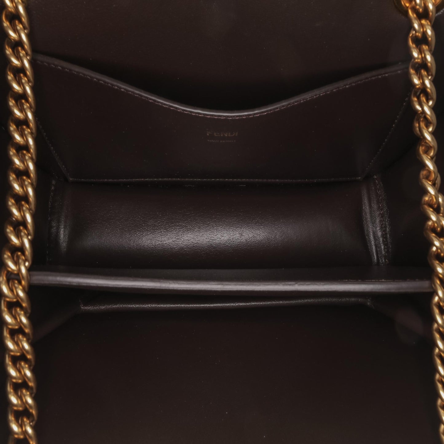 Fendi Calfskin Vitello King Nubuck Pequin Karligraphy Pocket Shoulder Bag