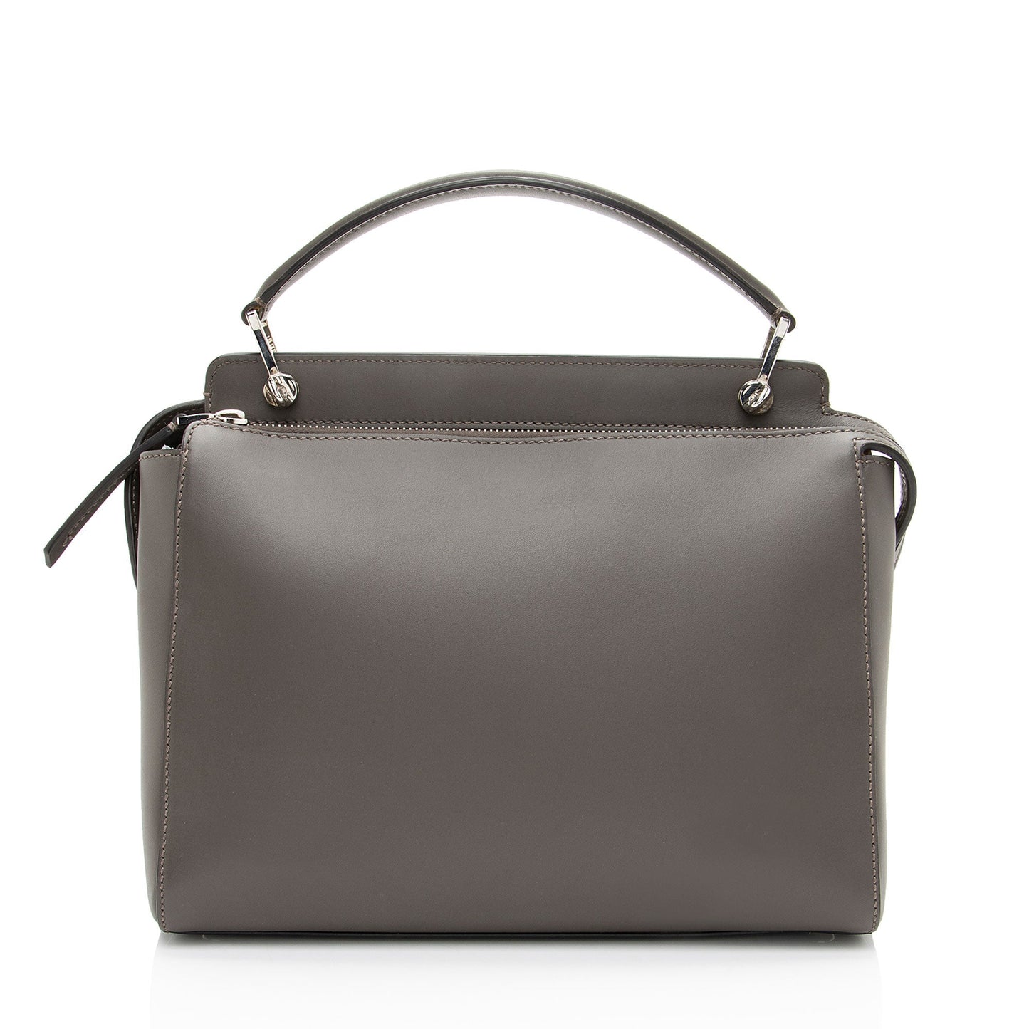 Fendi Calfskin Whipstitch Dotcom Medium Satchel