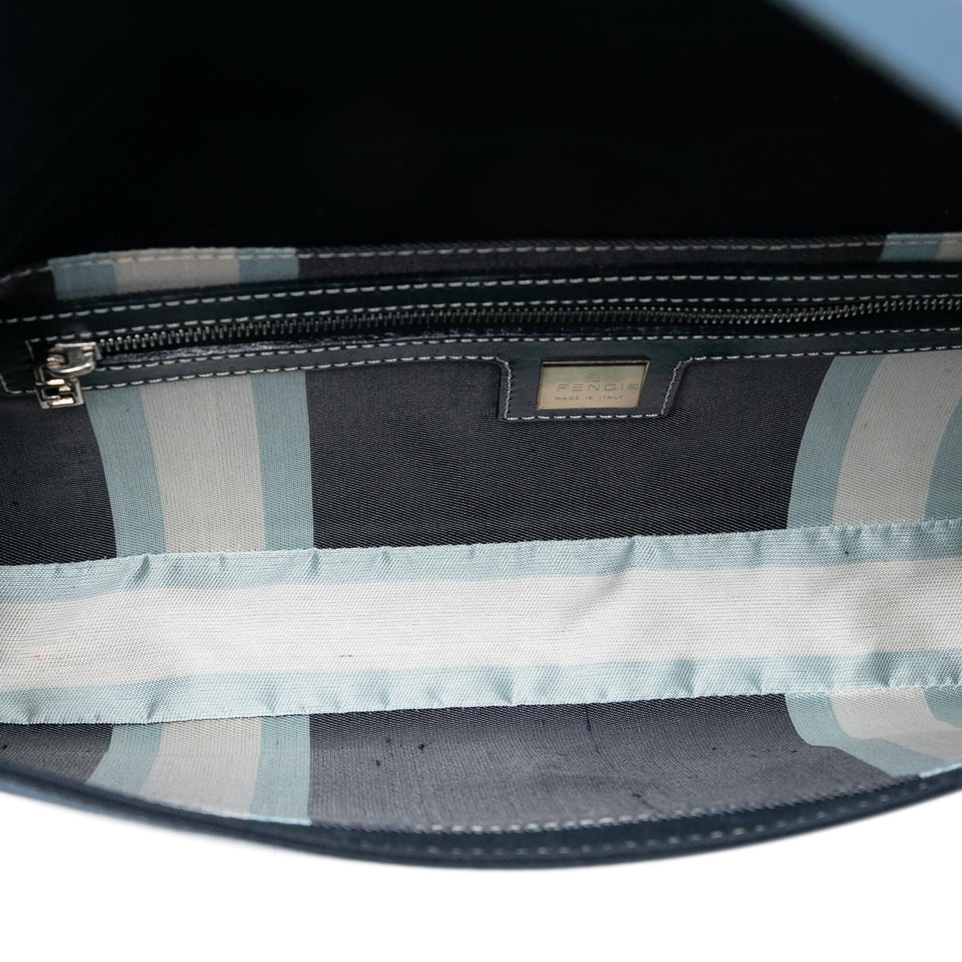 Fendi Canvas FF Marble Baguette Shoulder Bag