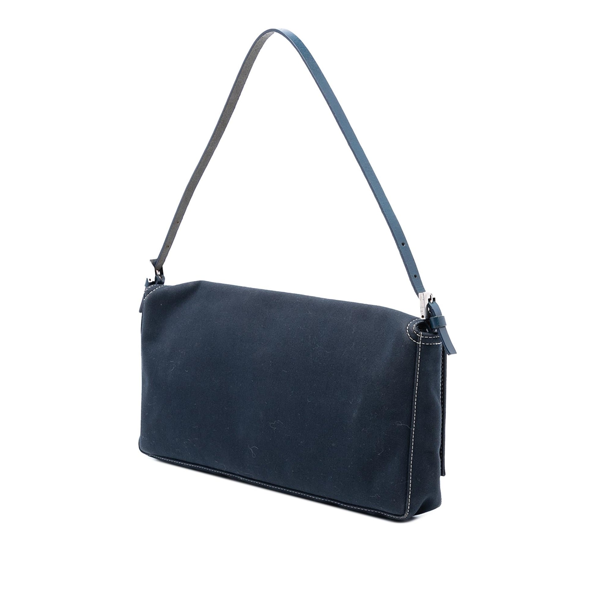 Fendi Canvas FF Marble Baguette Shoulder Bag