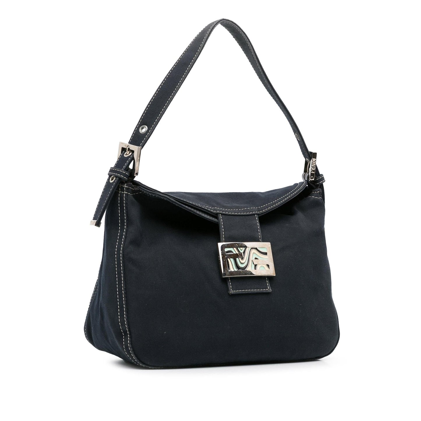 Fendi Canvas FF Marble Double Flap Shoulder Bag (tZdrHw)
