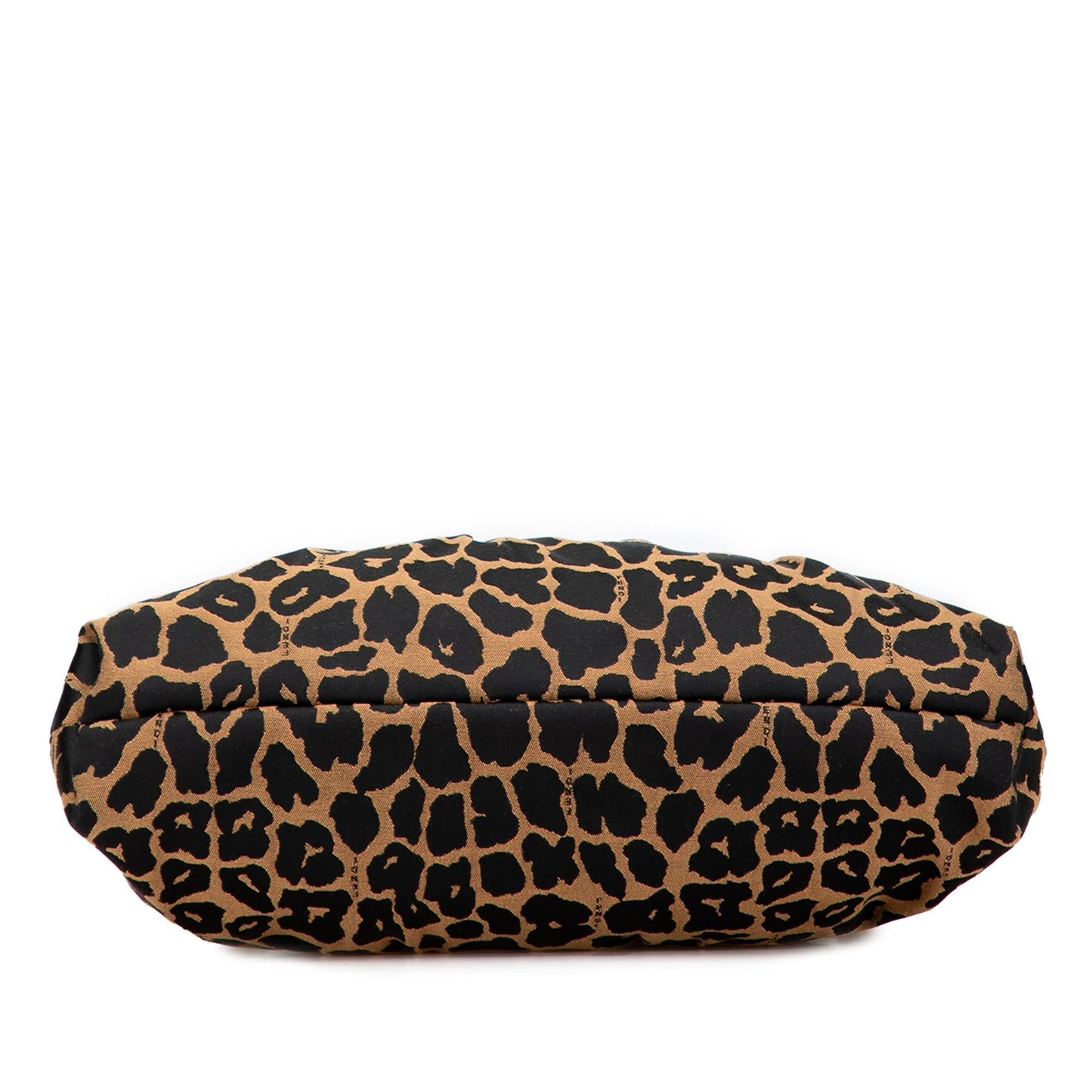 Fendi Canvas Leopard Print Chef Shoulder Bag