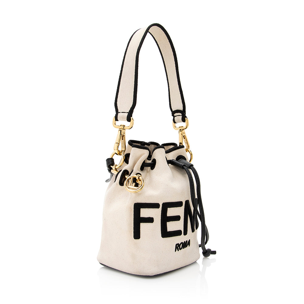Fendi Canvas Mon Tresor Small Bucket Bag
